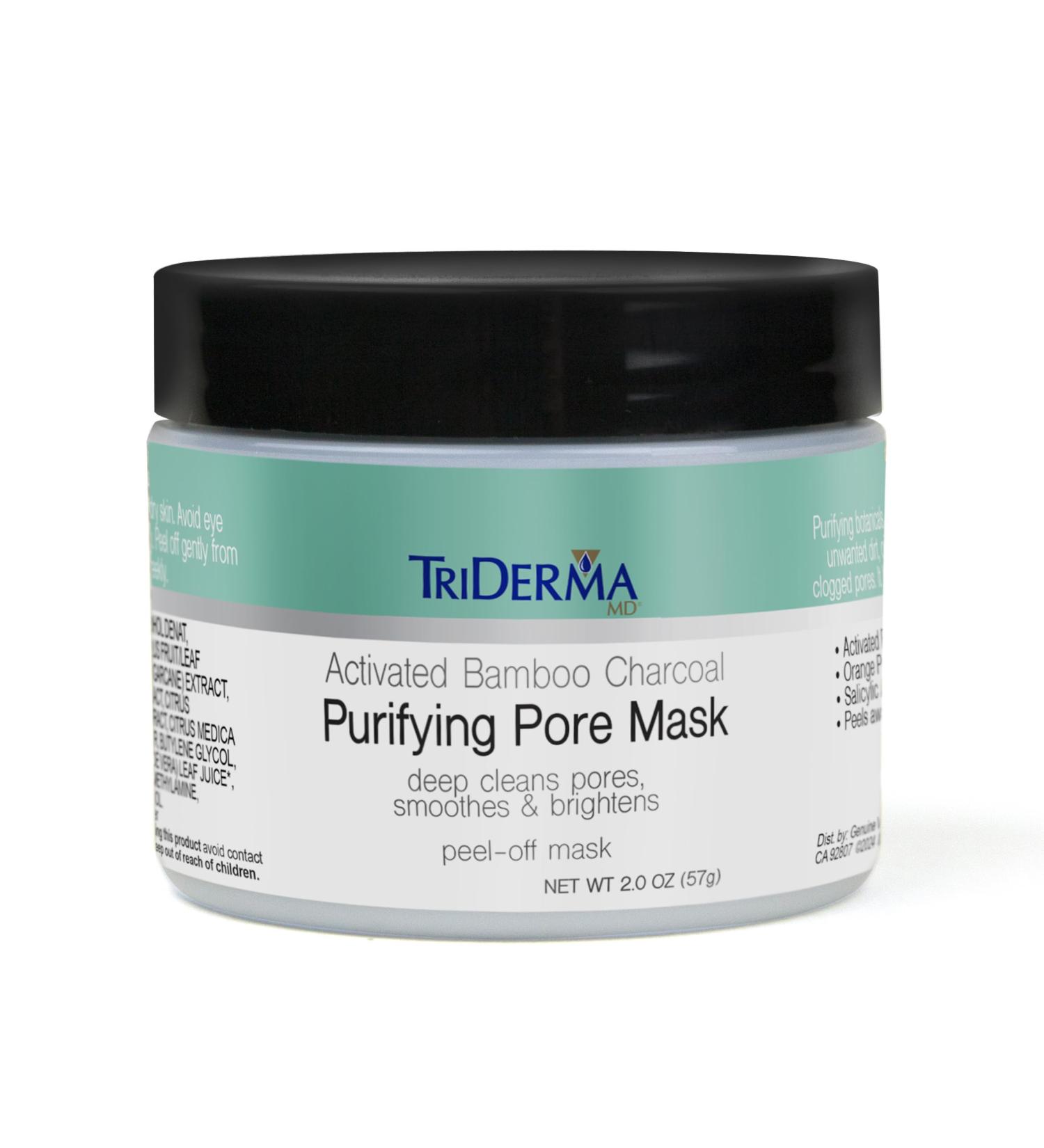 TriDerma Activated Charcoal Peel Off Face Mask with Salicylic Acid - Deep Cleans Pores & Brightens Skin - 2 oz - Buy Online on GoSupps.com