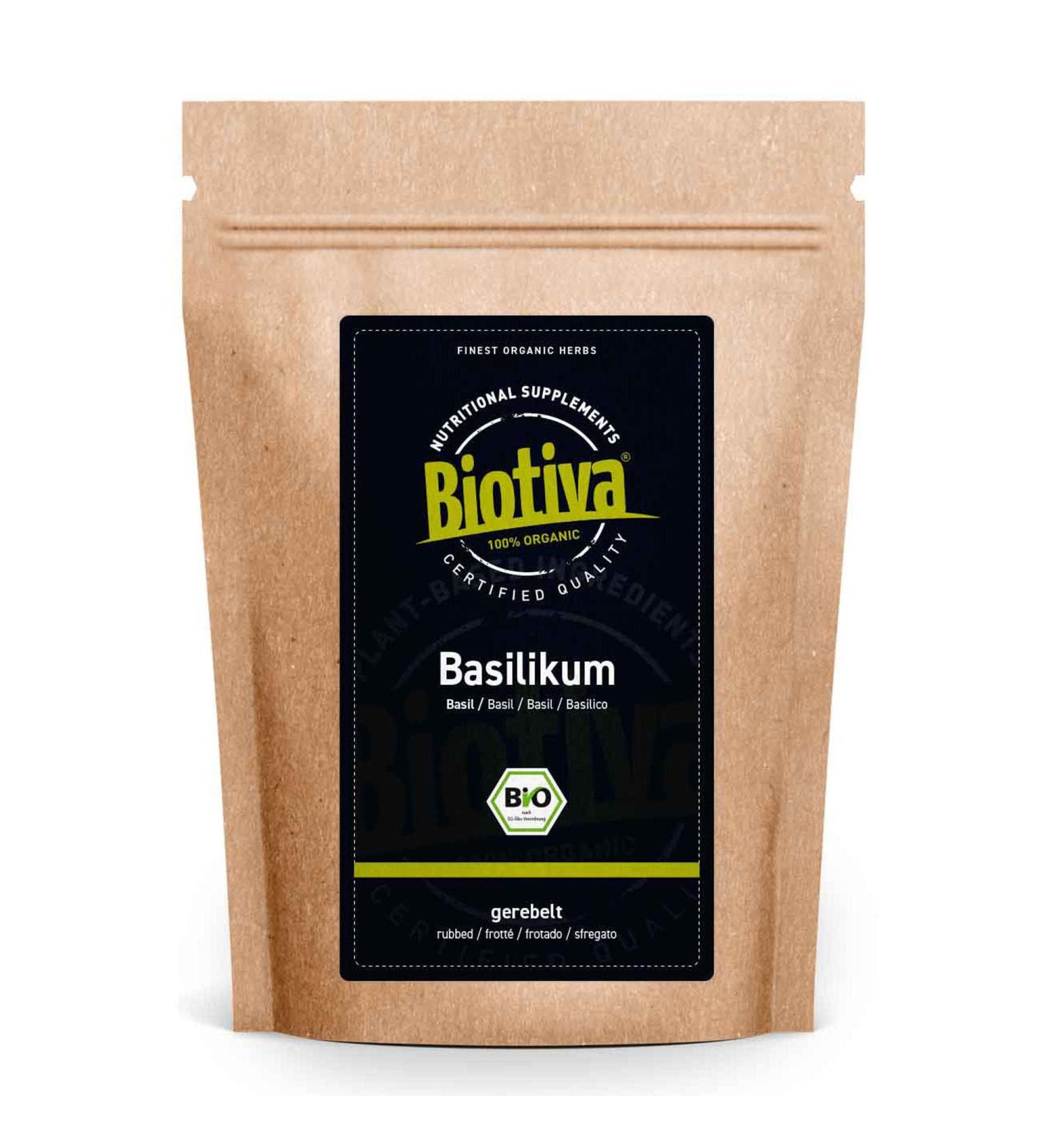 Organic Basil Leaves 250g - lat. Ocimum basilicum - for seasoning Mediterranean dishes - controlled and certified - Buy Online on GoSupps.com