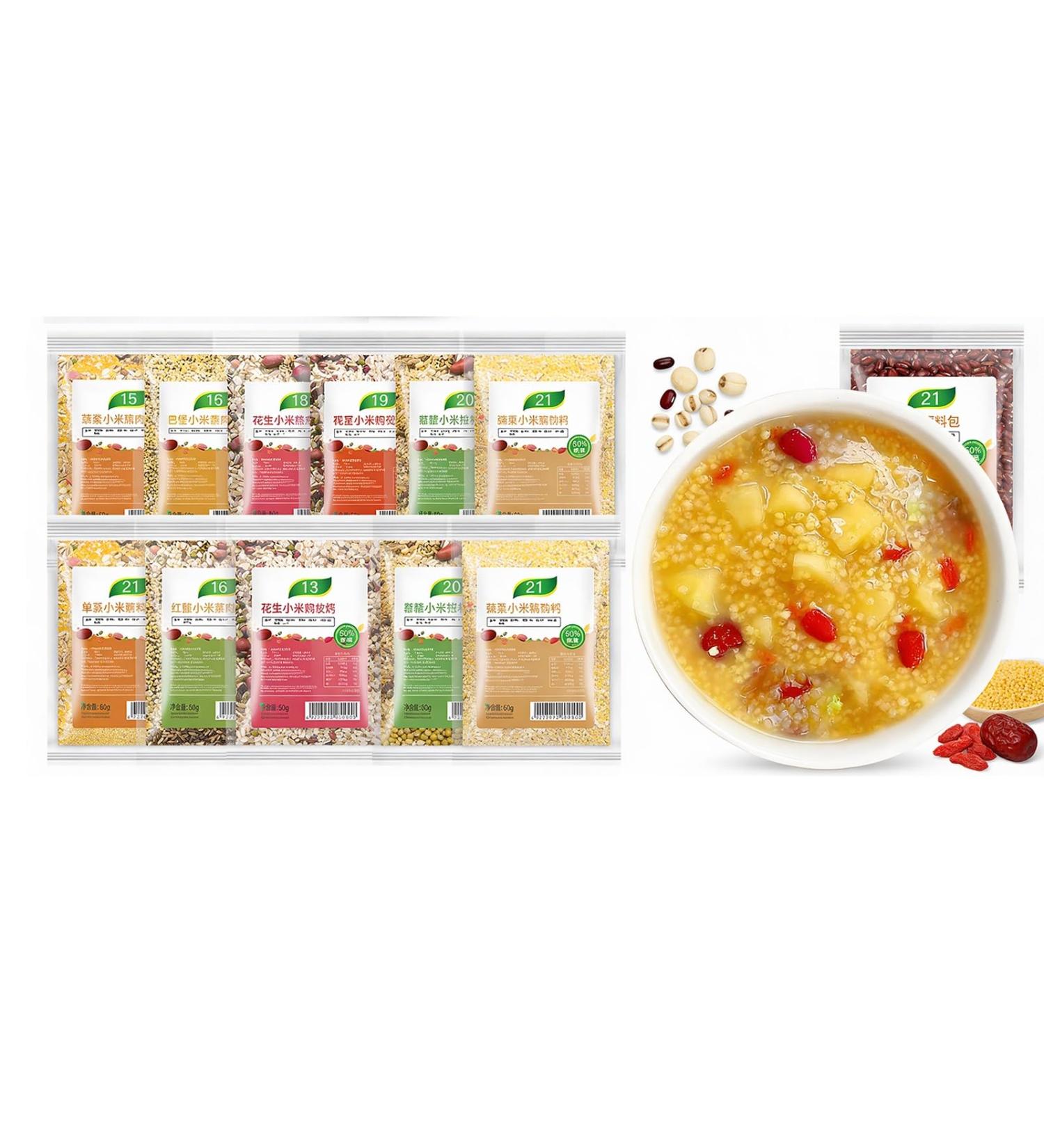 Paquet De 42 Bouillies De Petit-d jeuner Grains M lang s 75 G Par Sachet Approvisionnement De 42 Jours Cuisson Facile Avec Une Cuisini re Ou Un Cuiseur Riz C r ales Nutritives - Buy Online on GoSupps.com