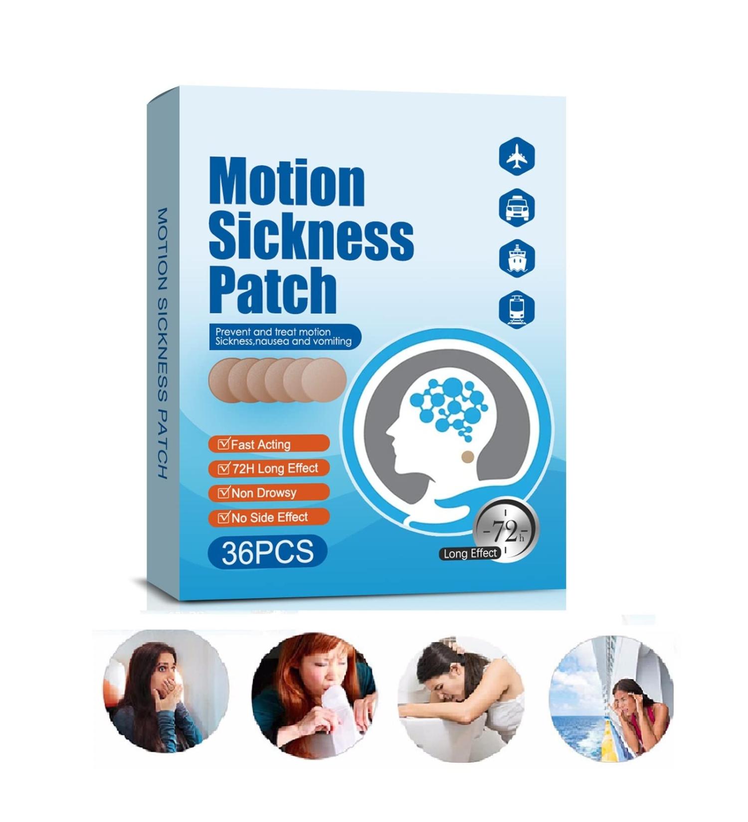 Aricdujg 36PCS Motion Sickness Patches for Adults & Kids - Relief from Nausea & Vertigo During Travel - Blue - Buy Online on GoSupps.com