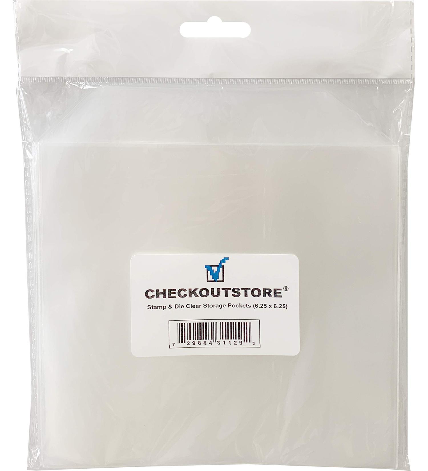 100 CheckOutStore  Clear Storage Pockets (6.25 x 6.25)