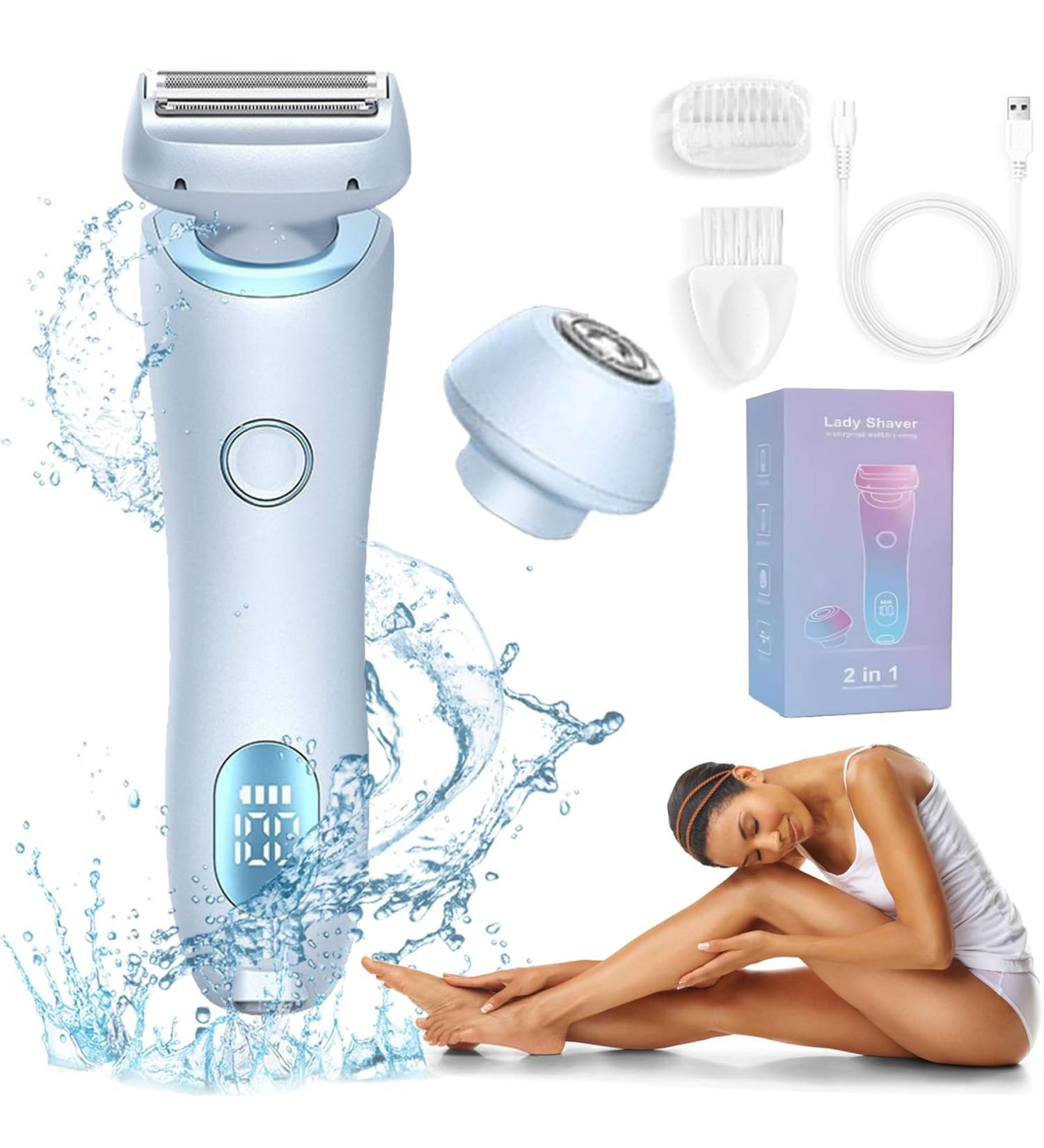 Duskofficial Razor Dusk Official The Glide Pro 3.0 Electric Razors for Women Portable Smooth Electric Shaver for Women 2 in 1 Waterproof Electric Shaver Razors Wet & Dry (Blue) - Buy Online on GoSupps.com