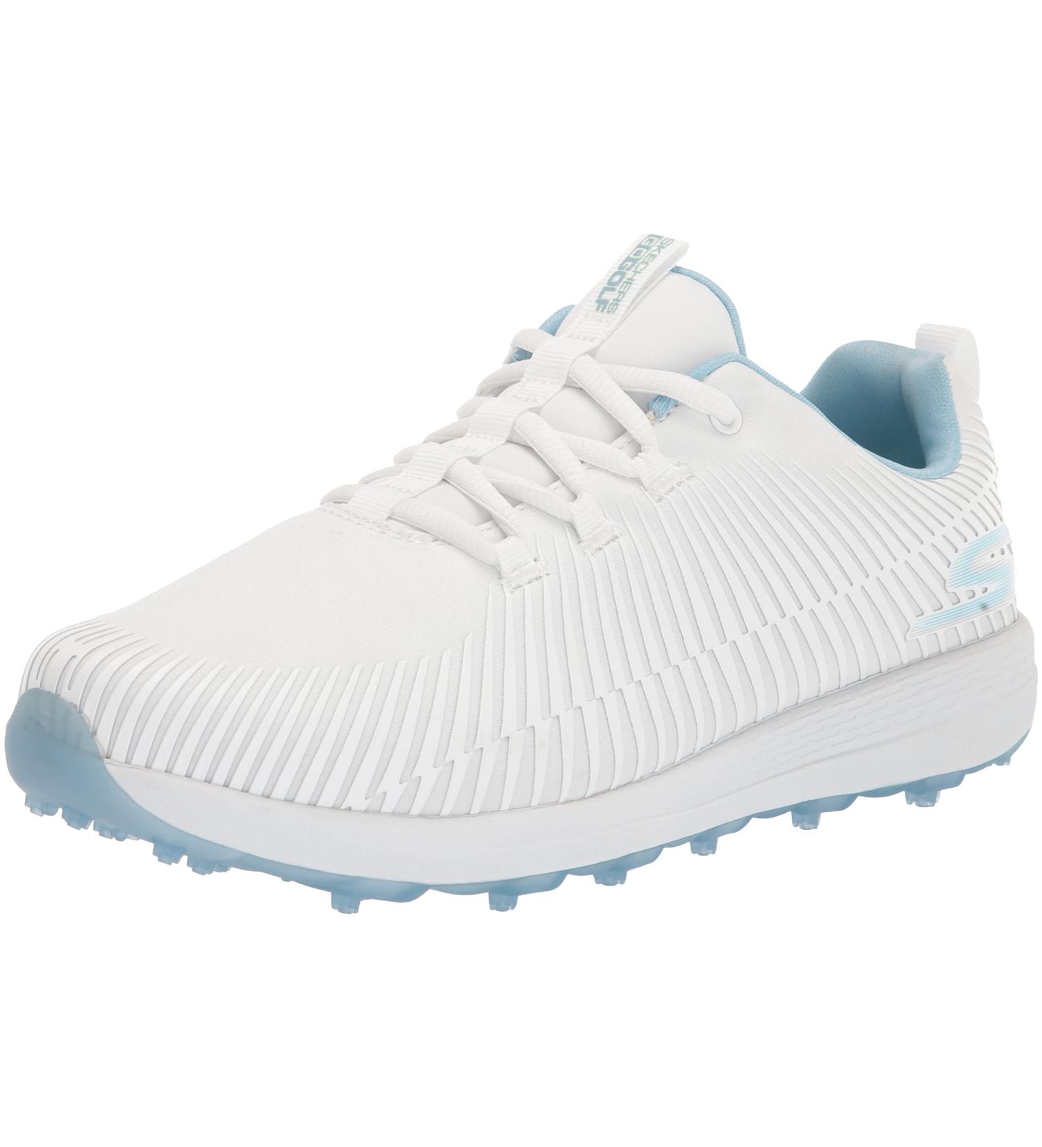 Skechers Go Golf Women's Max Golf Shoe 7.5 White/Blue - Performance and Style for Your Best Swing - Buy Online on GoSupps.com