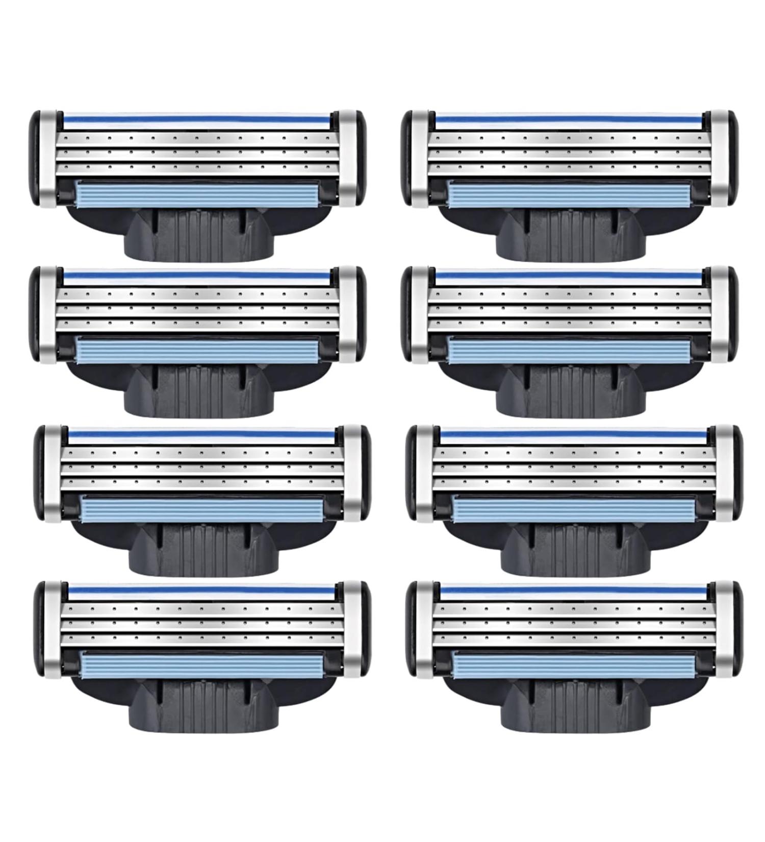 8-Piece Men's Wet Razor Set + Replacement Blades | Perfect Gift for Men - Buy Online on GoSupps.com