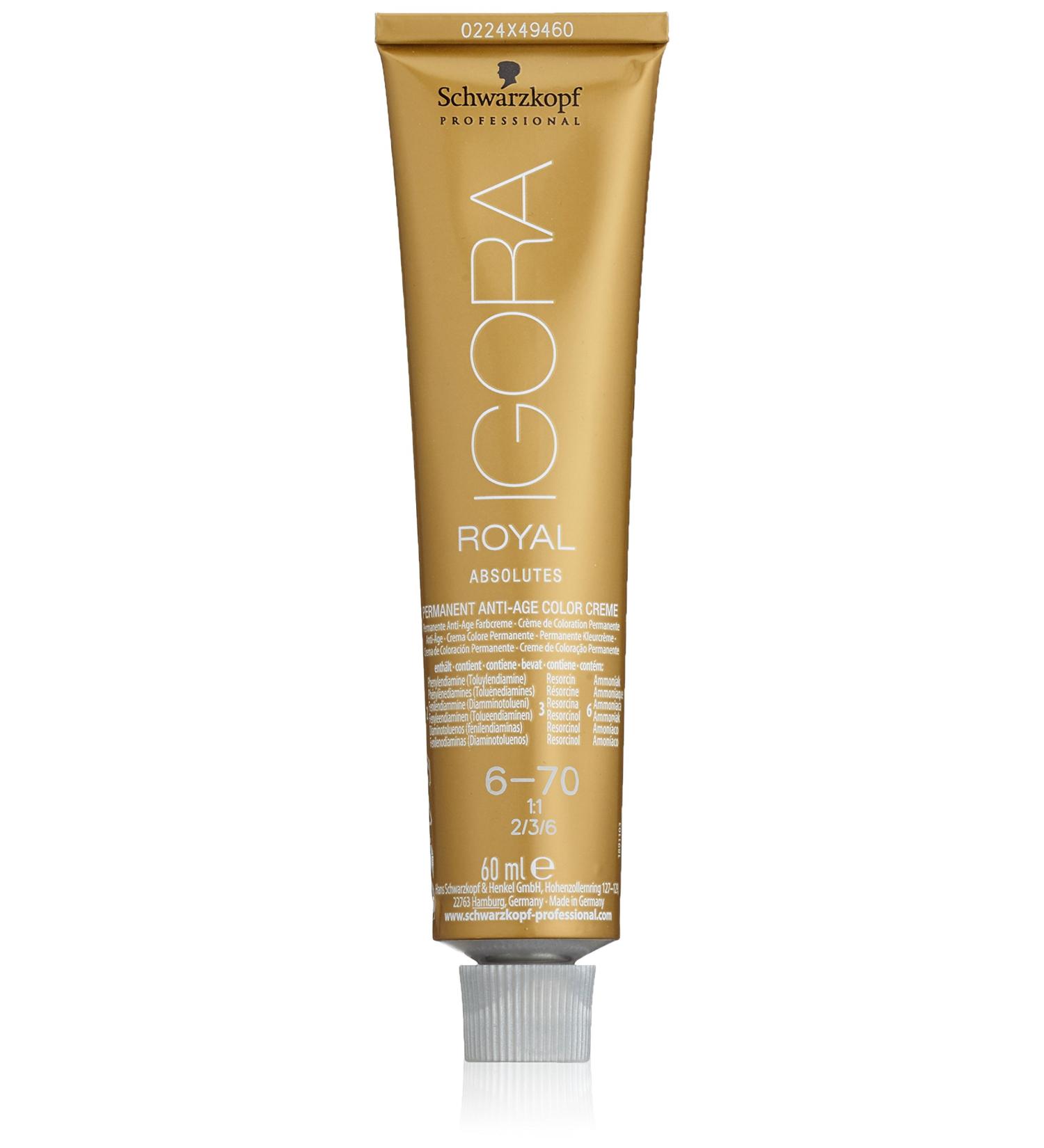 Schwarzkopf IR Absolutes 6-70 Dark Blonde Copper Natural 60ml - Pack of 1 - Buy Online on GoSupps.com