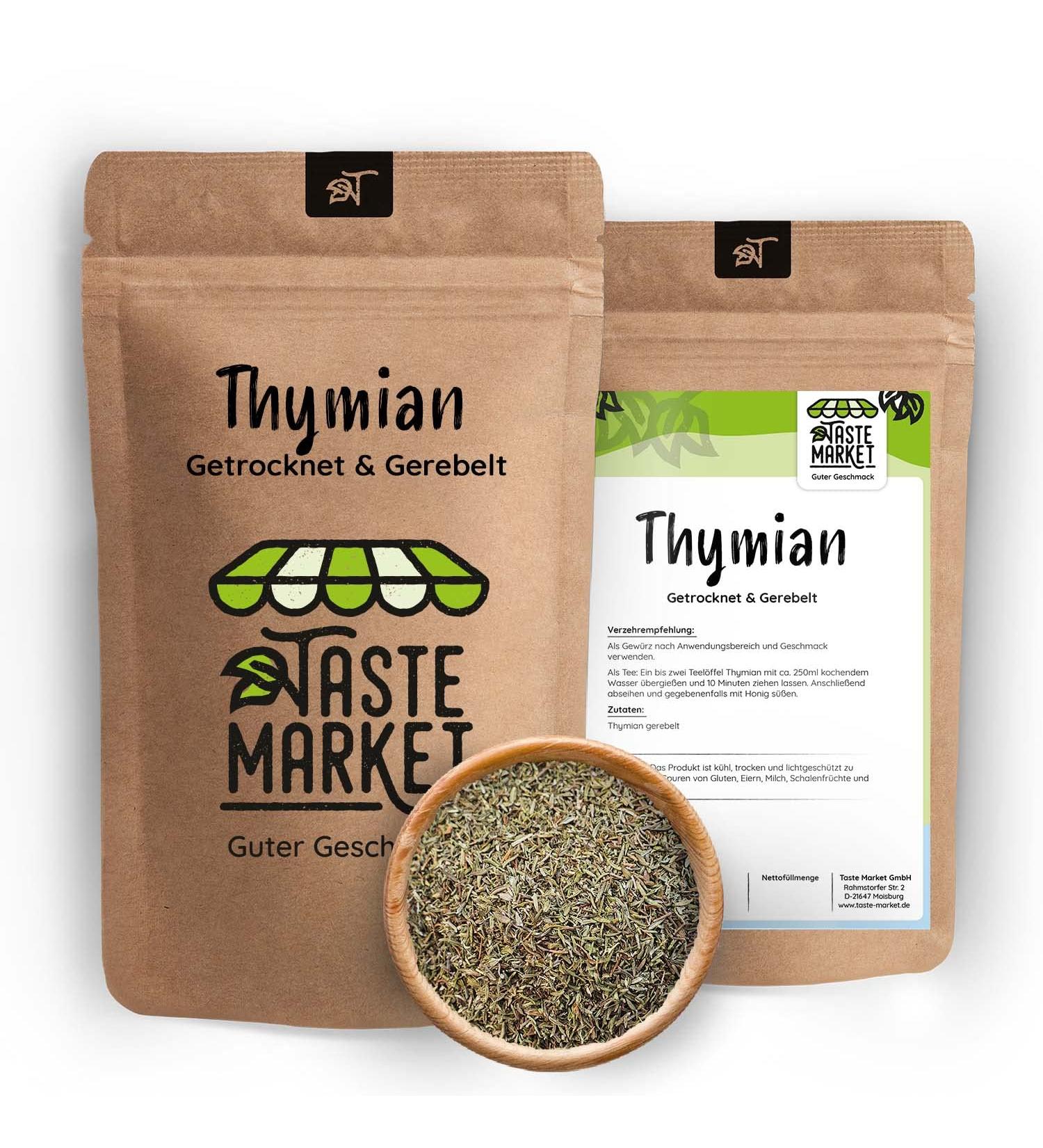  TASTE Guter Geschmack 2 x 1 kg thyme | dried and regulated | herb tea spices - Buy Online on GoSupps.com