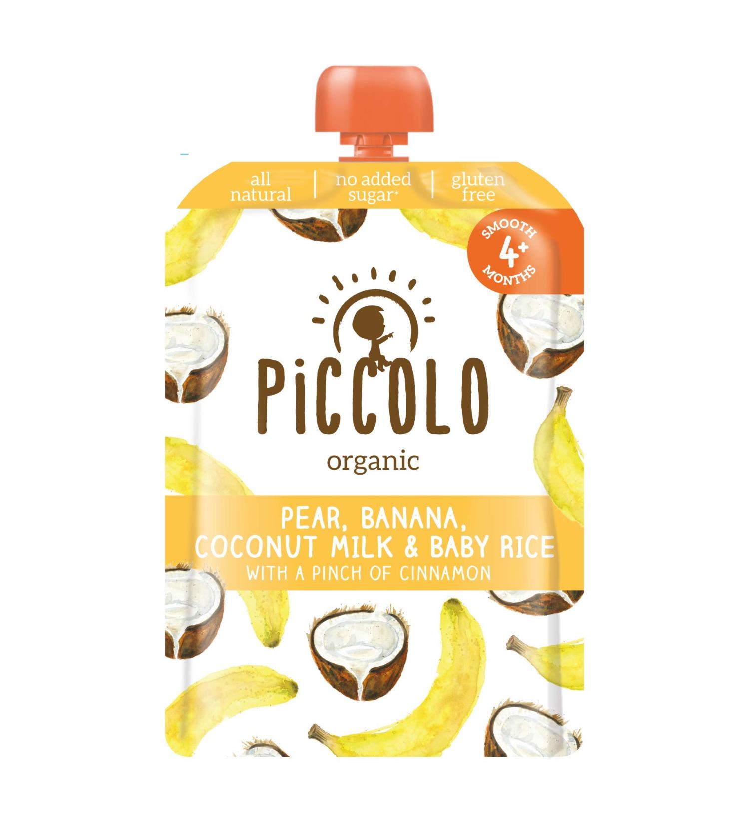 Piccolo Organic Pear Banana Coconut Milk Baby White Rice 100g - Buy Online on GoSupps.com