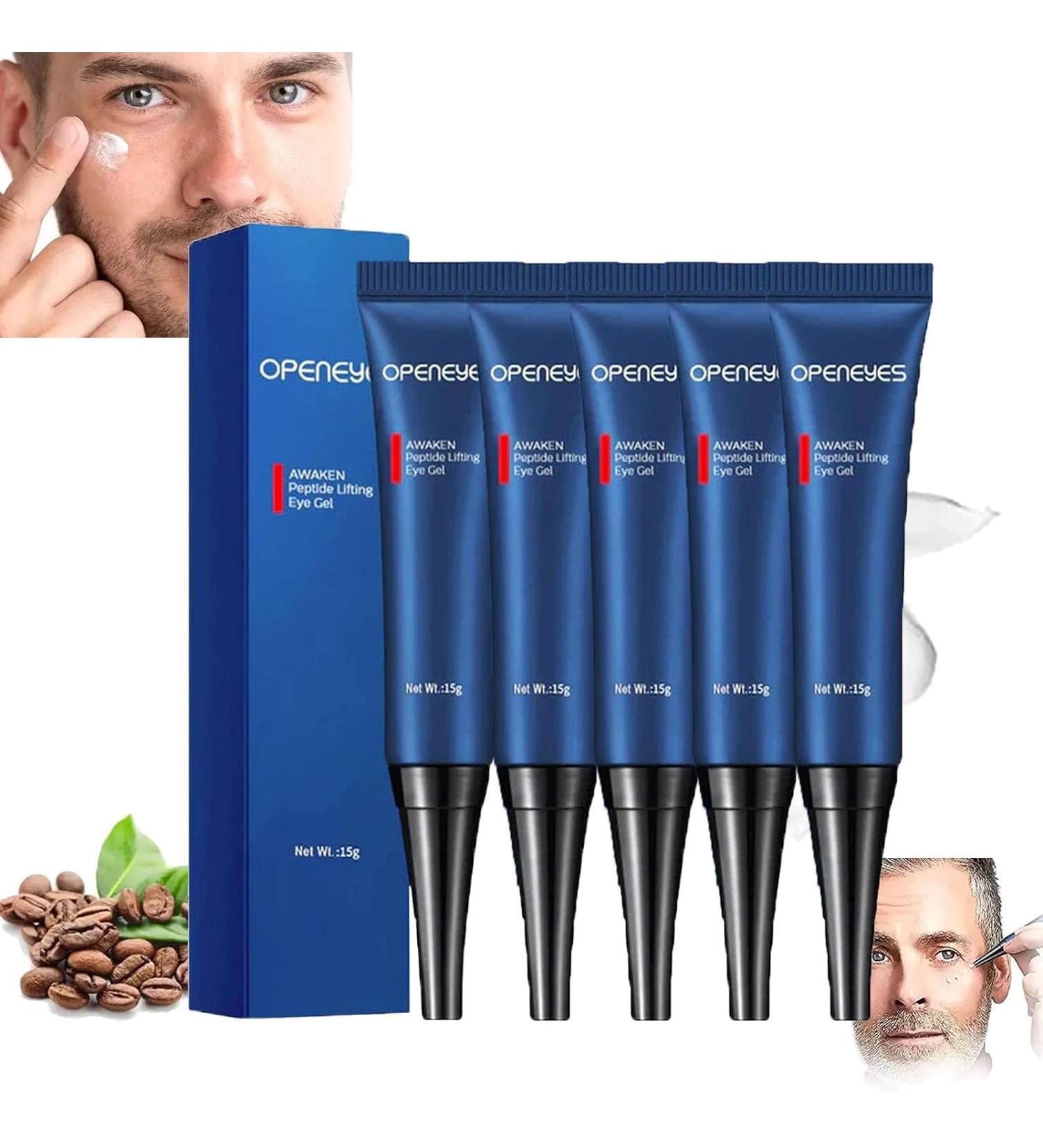 OpenEyes Rejuvenating Eye Lift Gel for Men & Women - Peptide Lifting Eye Gel (5PCs) for Youthful Awakened Eyes | Shop Internationally - Buy Online on GoSupps.com