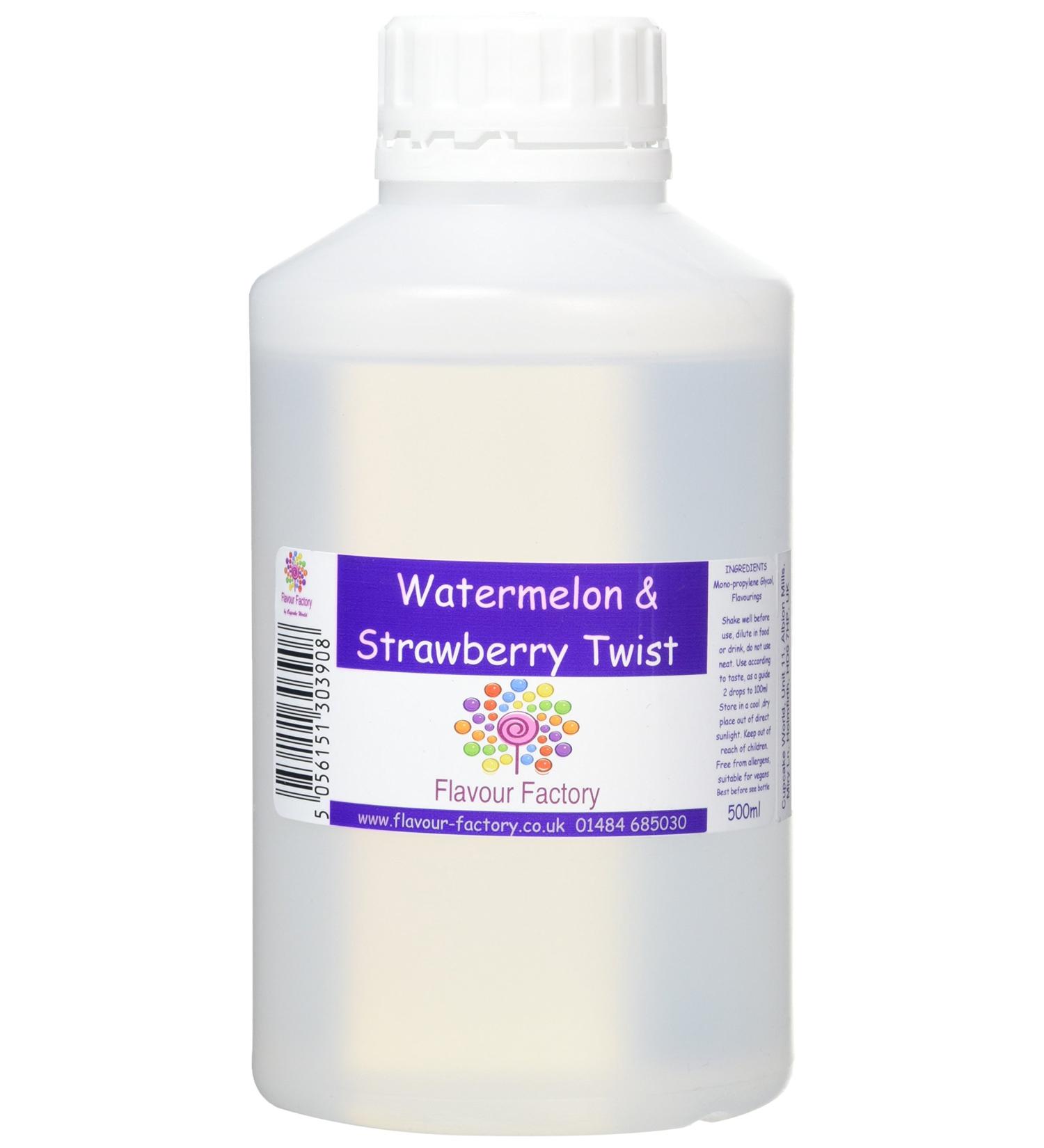 Flavour Factory Intense Food Flavouring Watermelon & Strawberry Twist 500ml - Buy Online on GoSupps.com