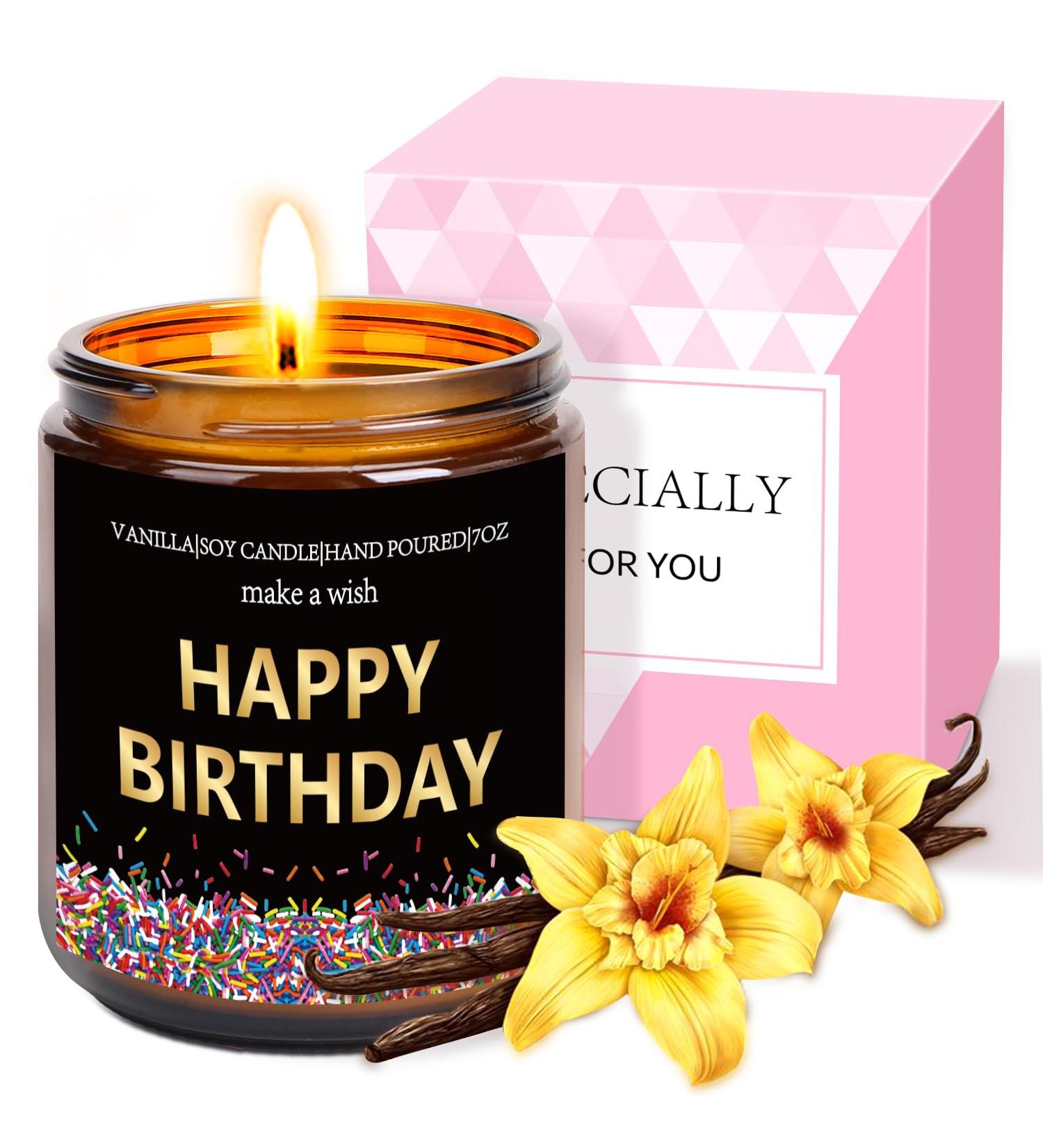 Vanilla Scented Candles - Unique Aromatherapy Gift for Women | Birthday Present Idea for Best Friend, Sister, Auntie, Mum - Buy Online on GoSupps.com