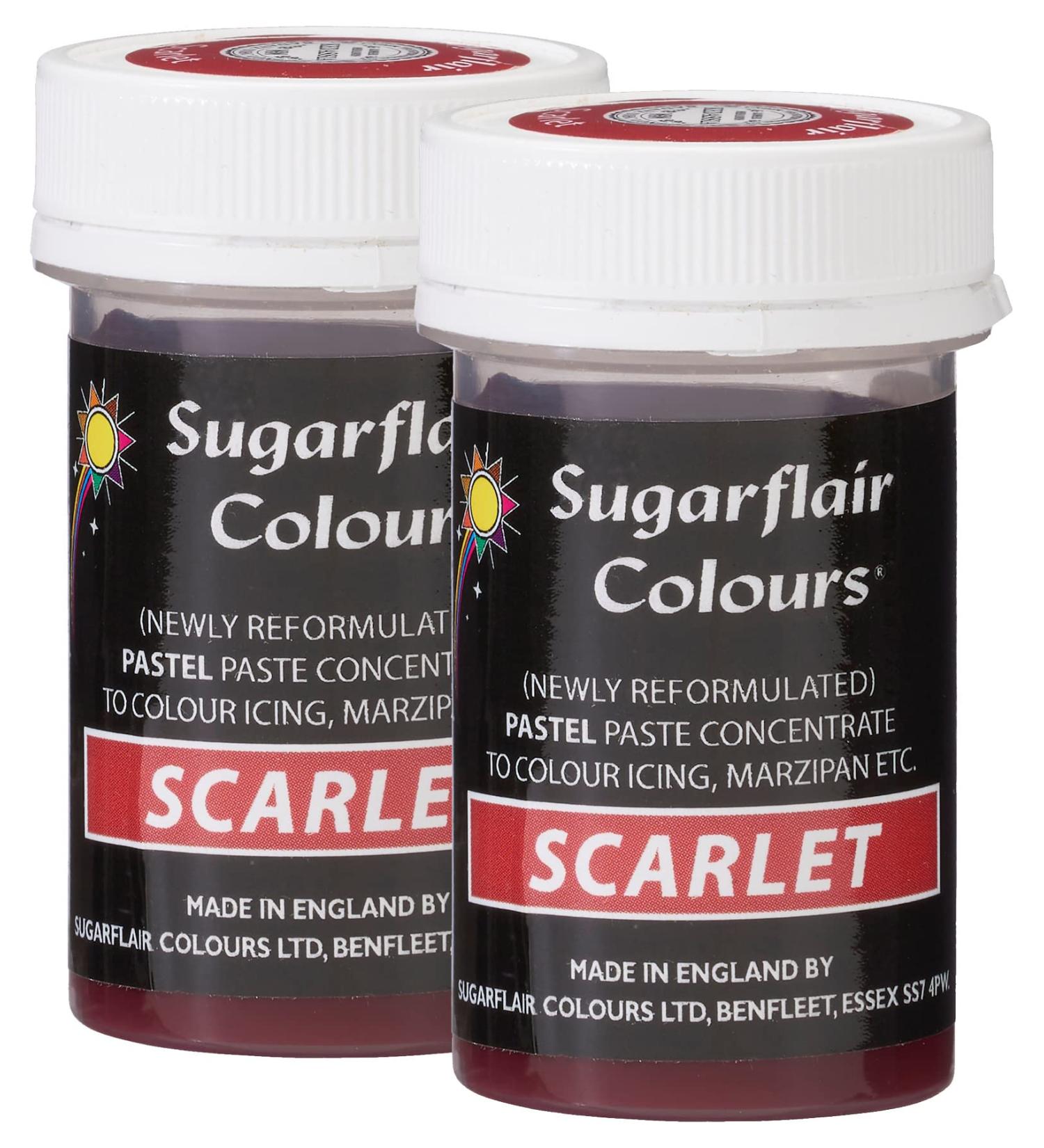 Scarlet Sugarflair Spectral Concentrated Pastel Paste Colour