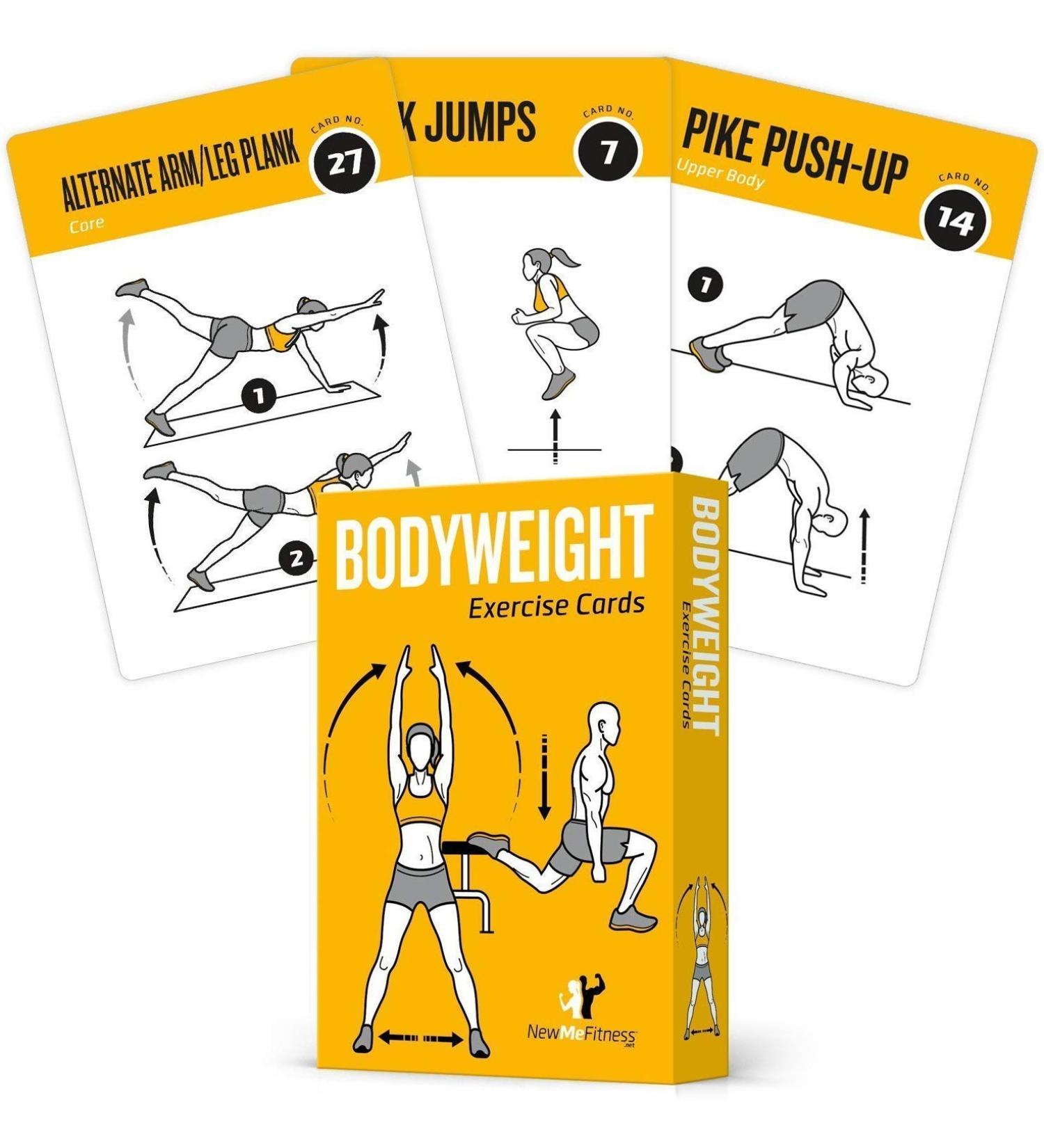 NewMe FitnessÂ Workout Cards - Instructional Fitness Deck for Women & Men  Beginner Fitness Guide to Training Exercises at Home or Gym Bodyweight (Vol 1) - Buy Online on GoSupps.com