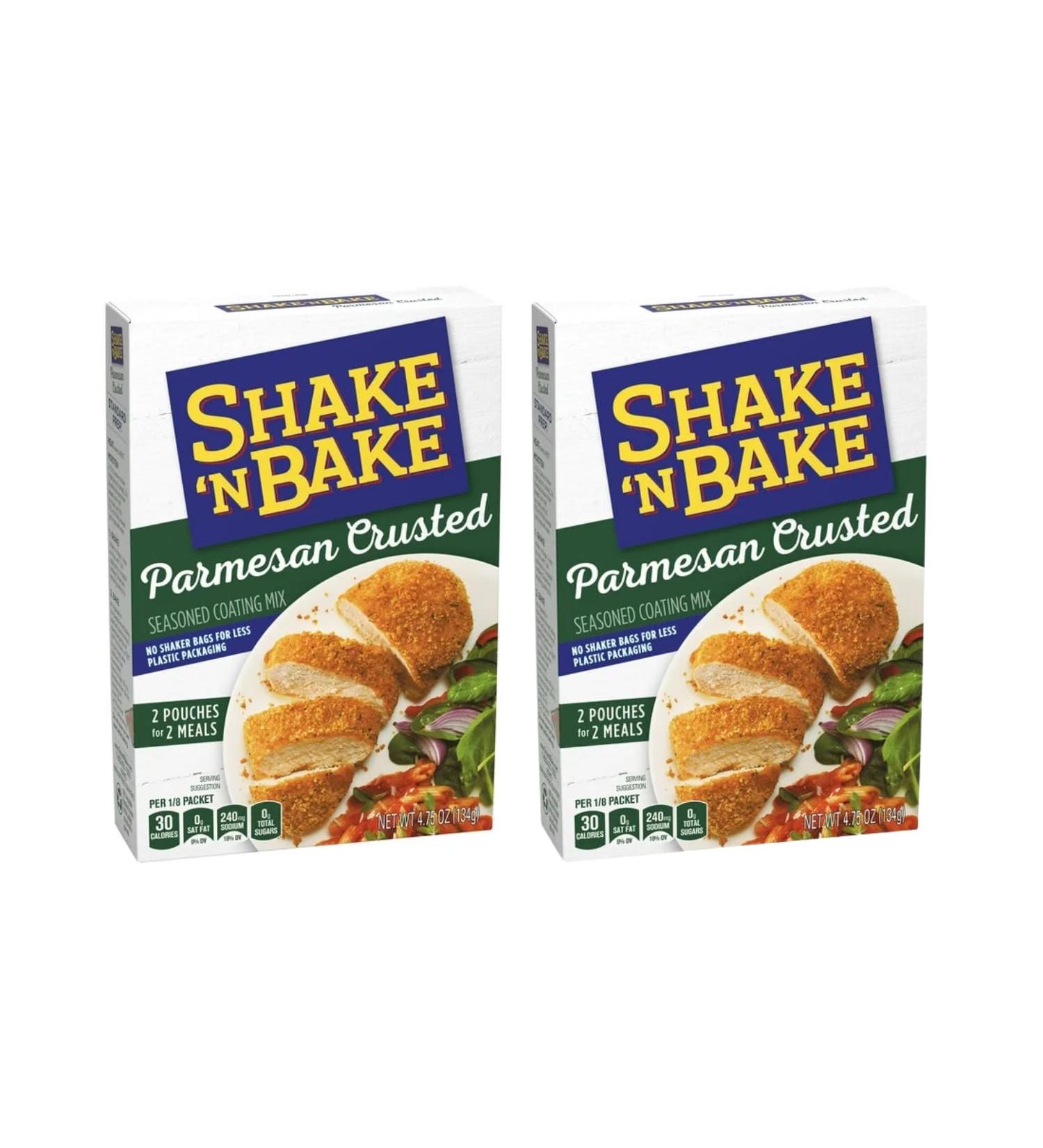 Kraft Shake 'n Bake Parmesan Crusted Seasoned Coating Mix 4.75 oz | Kosher Certified | Creates Crispy Flavorful and Juicy Chicken Without Frying | 2 Pack - Buy Online on GoSupps.com