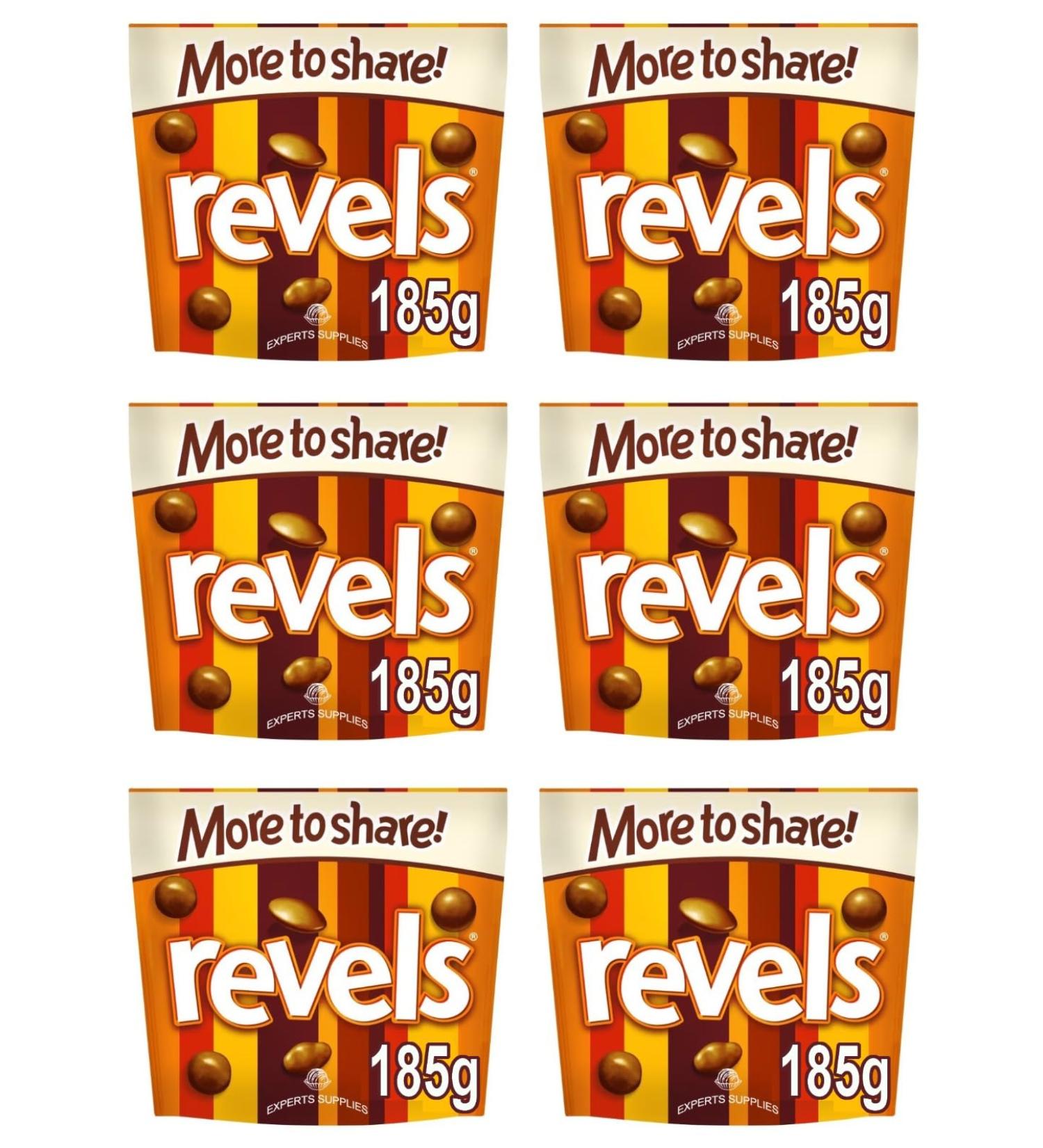  Experts Supplies Revels Pack of 6 Milk Chocolate Treat Bags 185g Experts Supplies - Buy Online on GoSupps.com