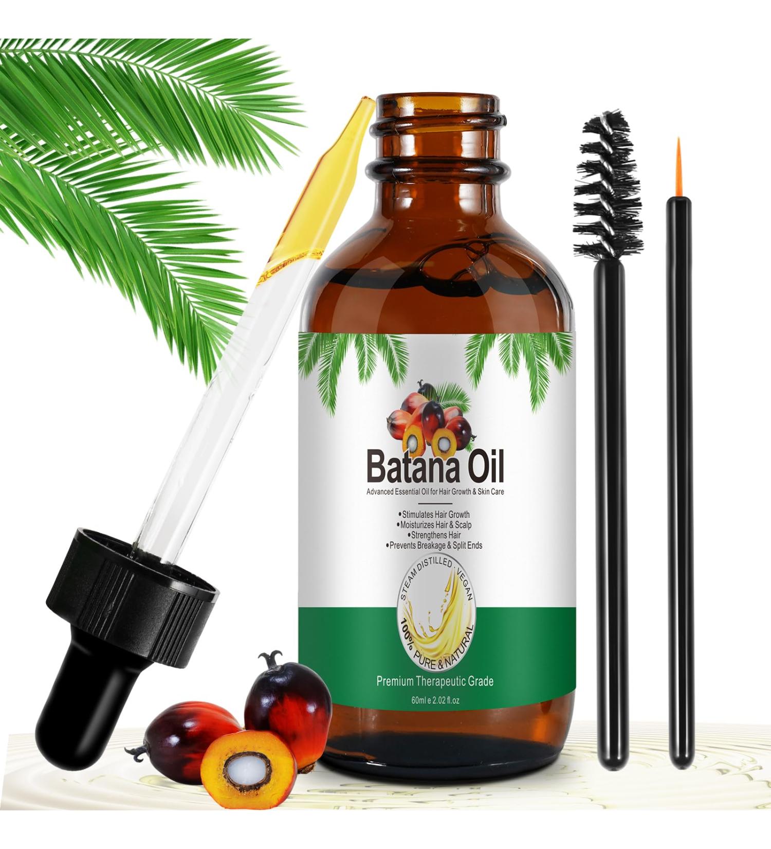 Batana Oil for Hair Growth 60ML Natural Batana Oil to Prevent Hair Loss Eliminates Split Ends Promote Hair Wellness Enhances Hair & Skin Radiance for Men & Women - Buy Online on GoSupps.com