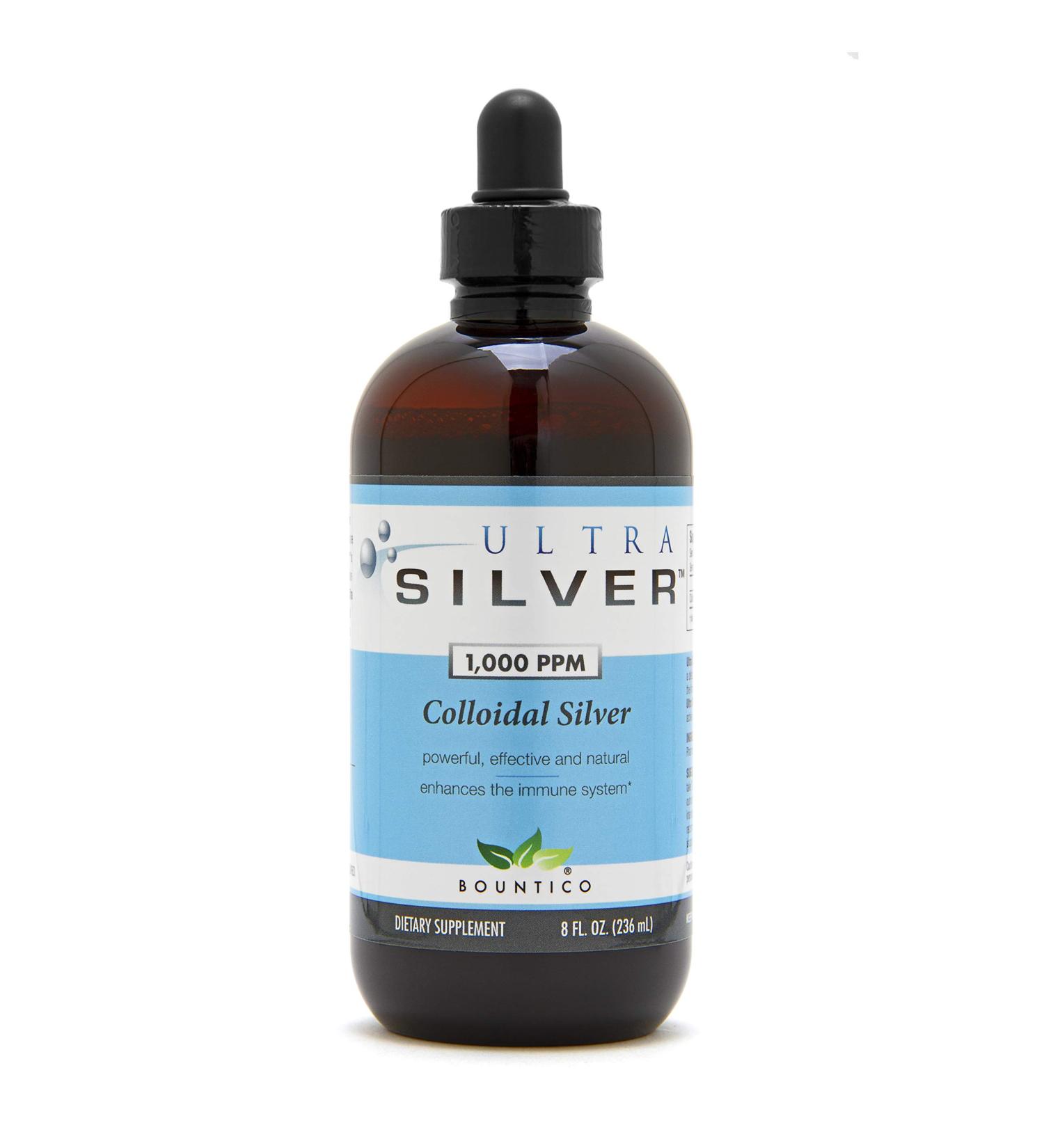 Ultra Silver Colloidal Silver 1000 PPM 8 Oz - True Colloidal Silver Mineral Supplement - Buy Online on GoSupps.com