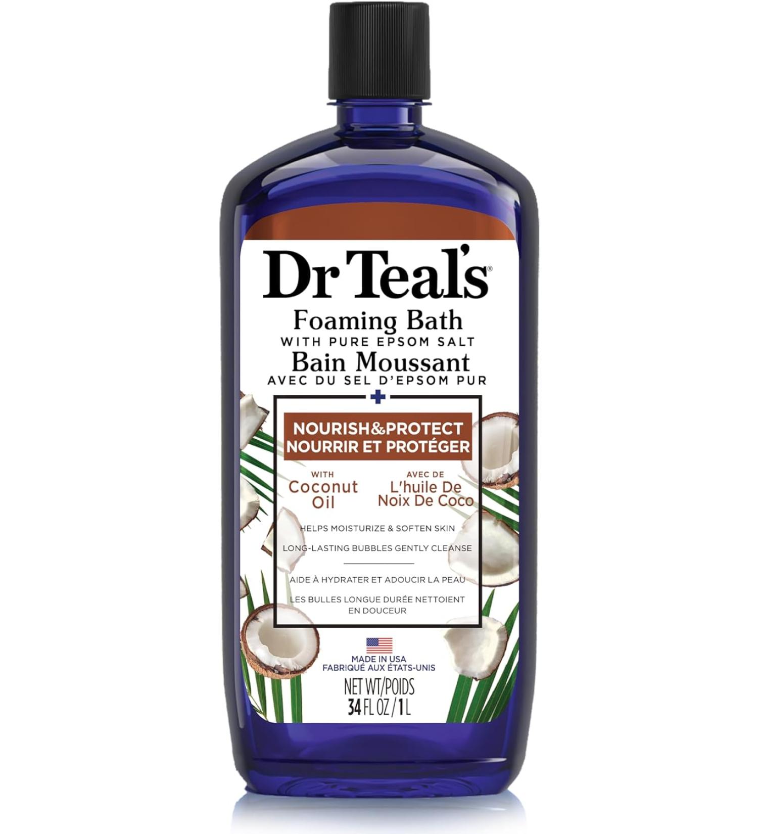 Dr. Teal's Coconut Oil Foaming Bath - 34 oz | Relax & Rejuvenate - Buy Online on GoSupps.com