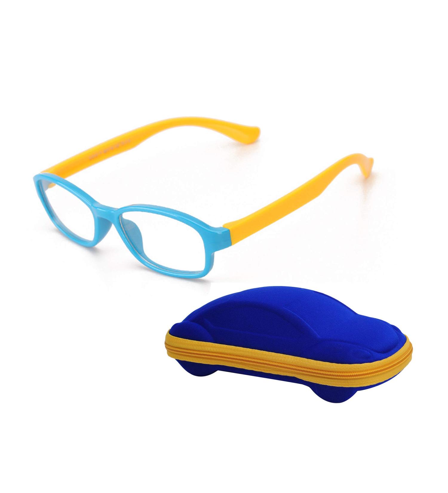 Children's Glasses Frame Without Prescription for Boys & Girls Age 5-12 | Clear Lens + Blue Glasses Case - International Shipping Available - Buy Online on GoSupps.com
