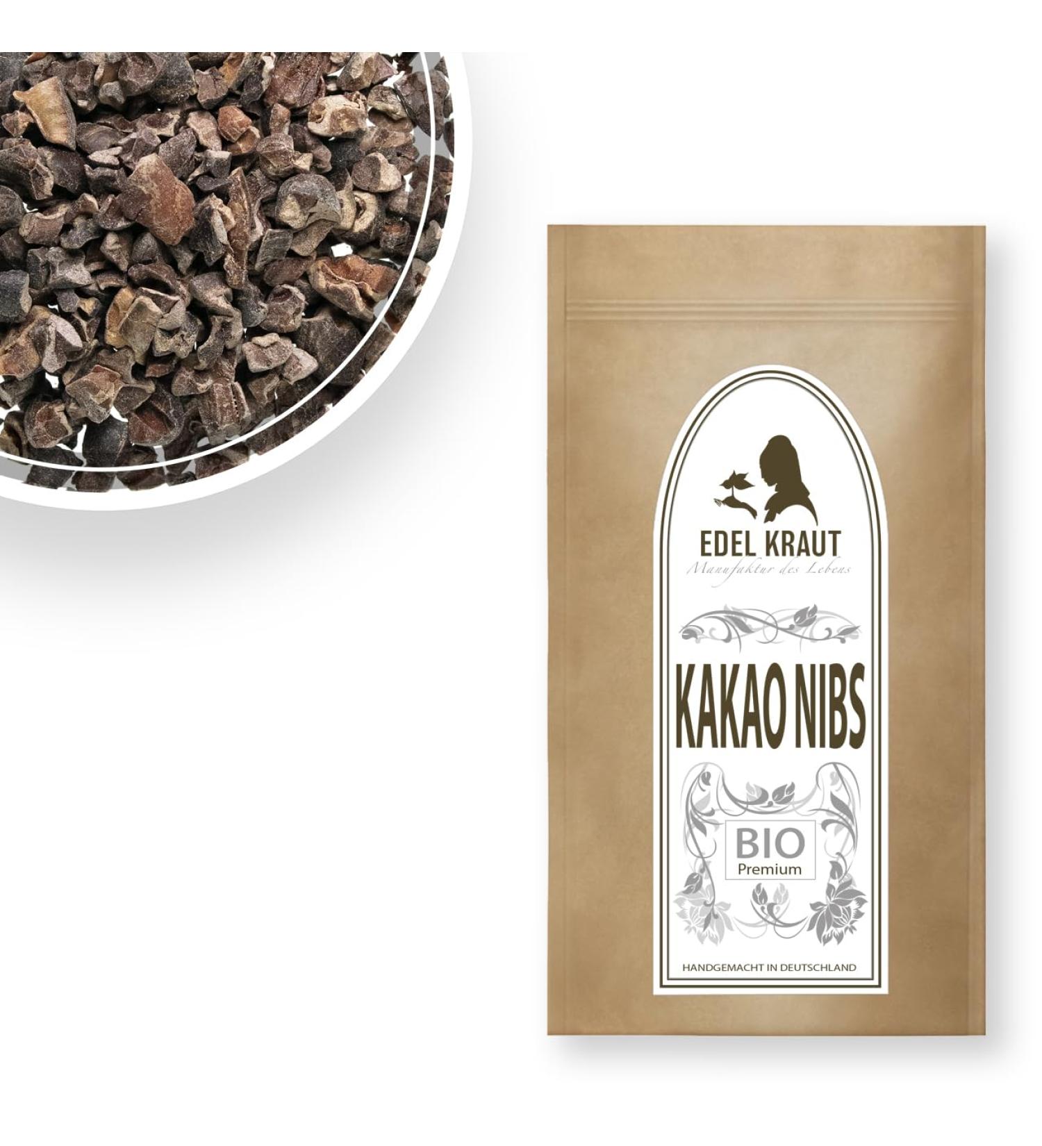 Kocao Nibs Bio 250g - 100% Natural Organic Raw Cacao Nibs | Noble Herb - Additive-Free Controlled Organic Cultivation - Buy Online on GoSupps.com