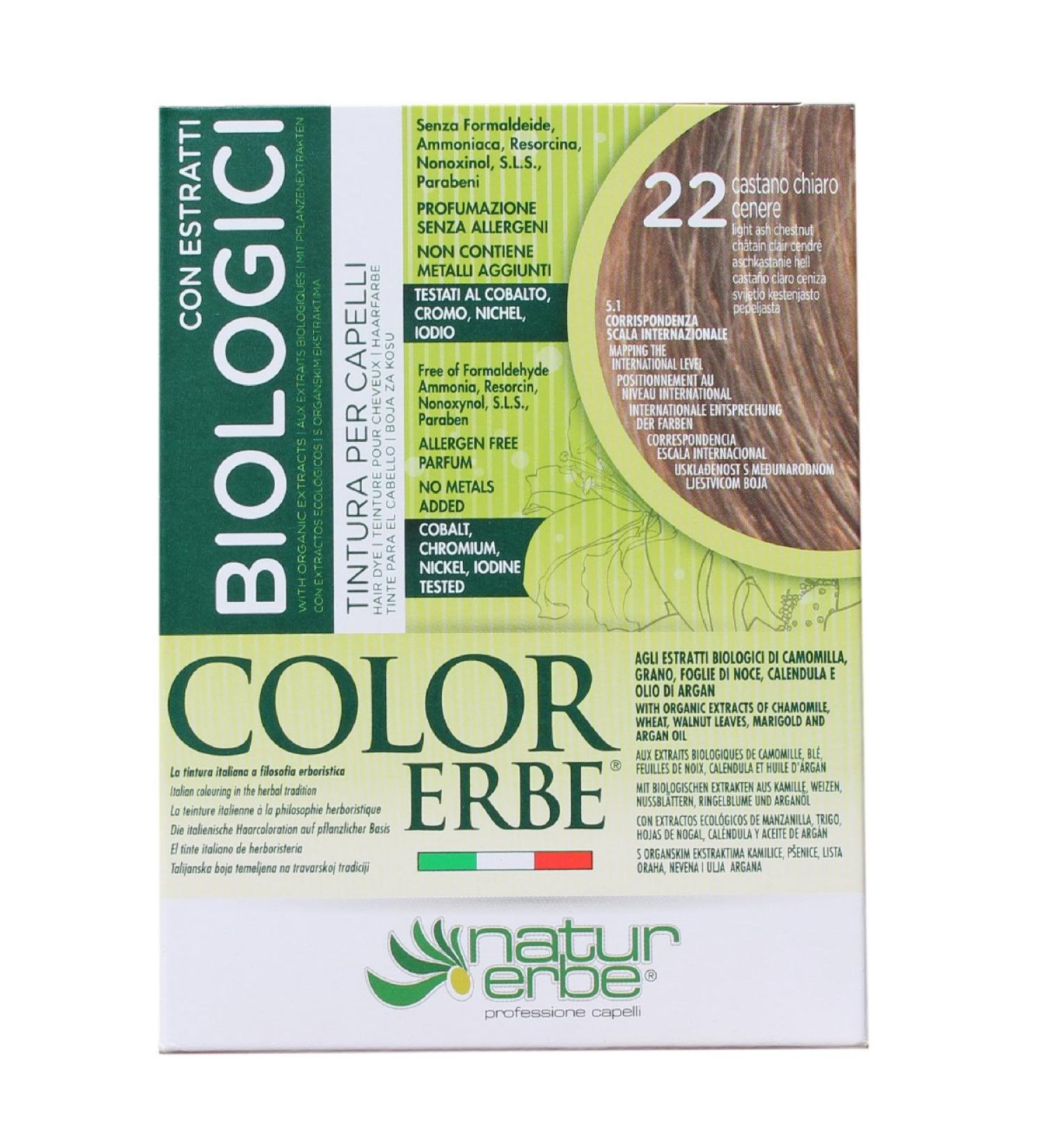 naturerbe Color Herb Extracts Bio Dyeing 22 Light Brown Ash - Buy Online on GoSupps.com