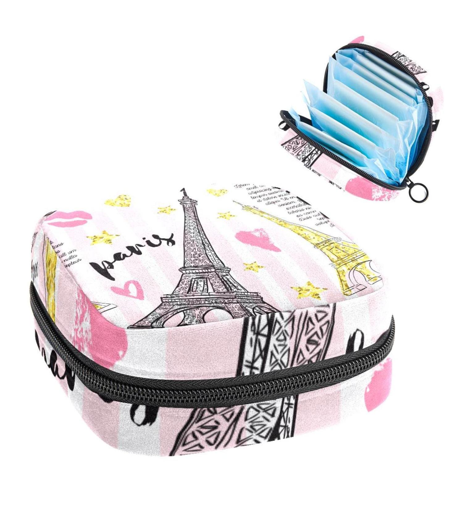 Anna Cowper Paris Eiffel Tower Sanitary Napkin Storage Bag Feminine Menstrual Cup Pouches Nursing Pad Holder Tampon Bags Portable Period Bag for Women Teen Girls 1Pcs Multi-colored 16 - Buy Online on GoSupps.com