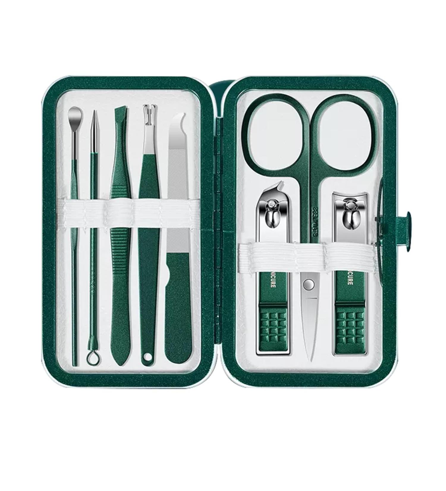 Stainless Nail Clippers Pedicure Kit Professional Grooming Kits Nail Care Tools for Home Workplace Outdoor Travel (Color : Green A) - Buy Online on GoSupps.com