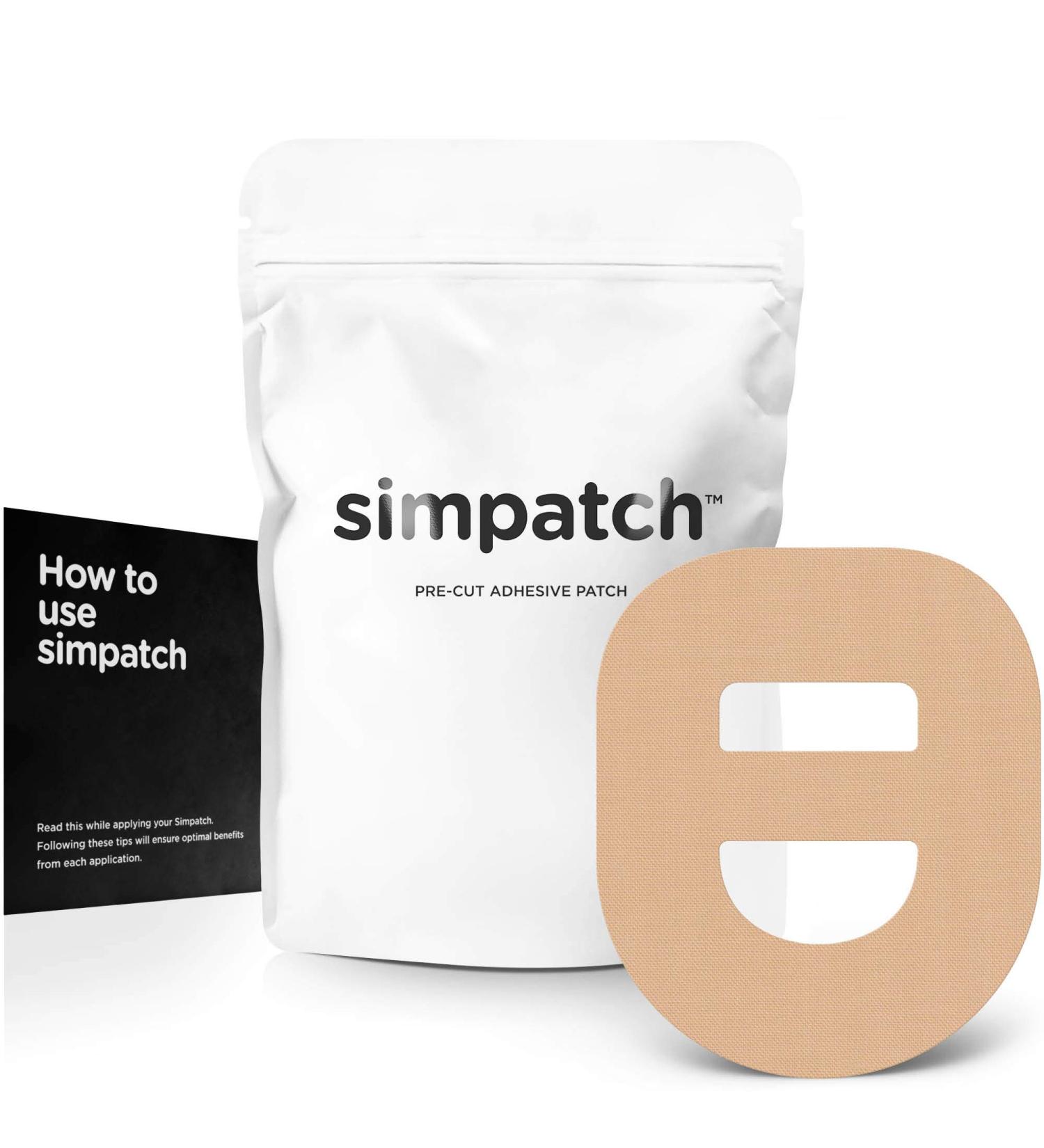 SIMPATCH Omnipod Adhesive Patch with Strap (25-Pack) - Waterproof CGM Tape Beige - Buy Online on GoSupps.com