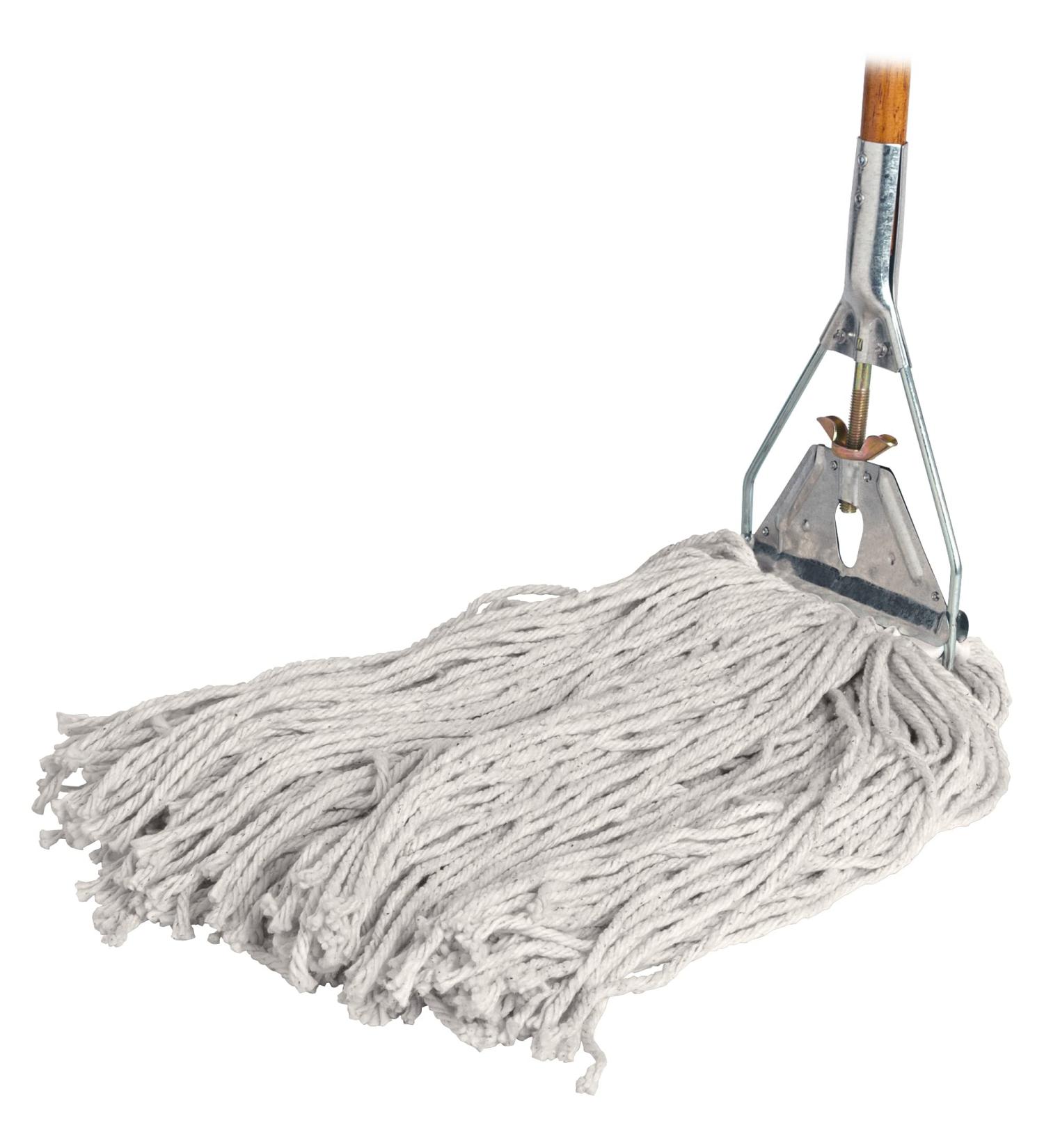 Genuine Joe GJO54201 60 Cotton Wet Mop with Wood Handle - Lightweight - Buy Online on GoSupps.com