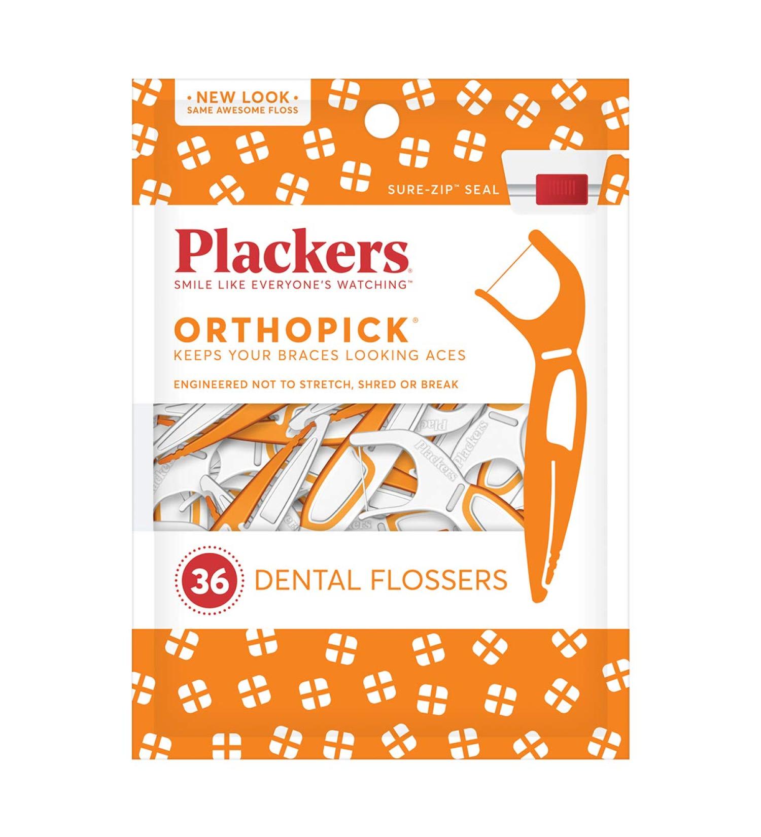 Plackers Orthopick Dental Flossers 36 Count