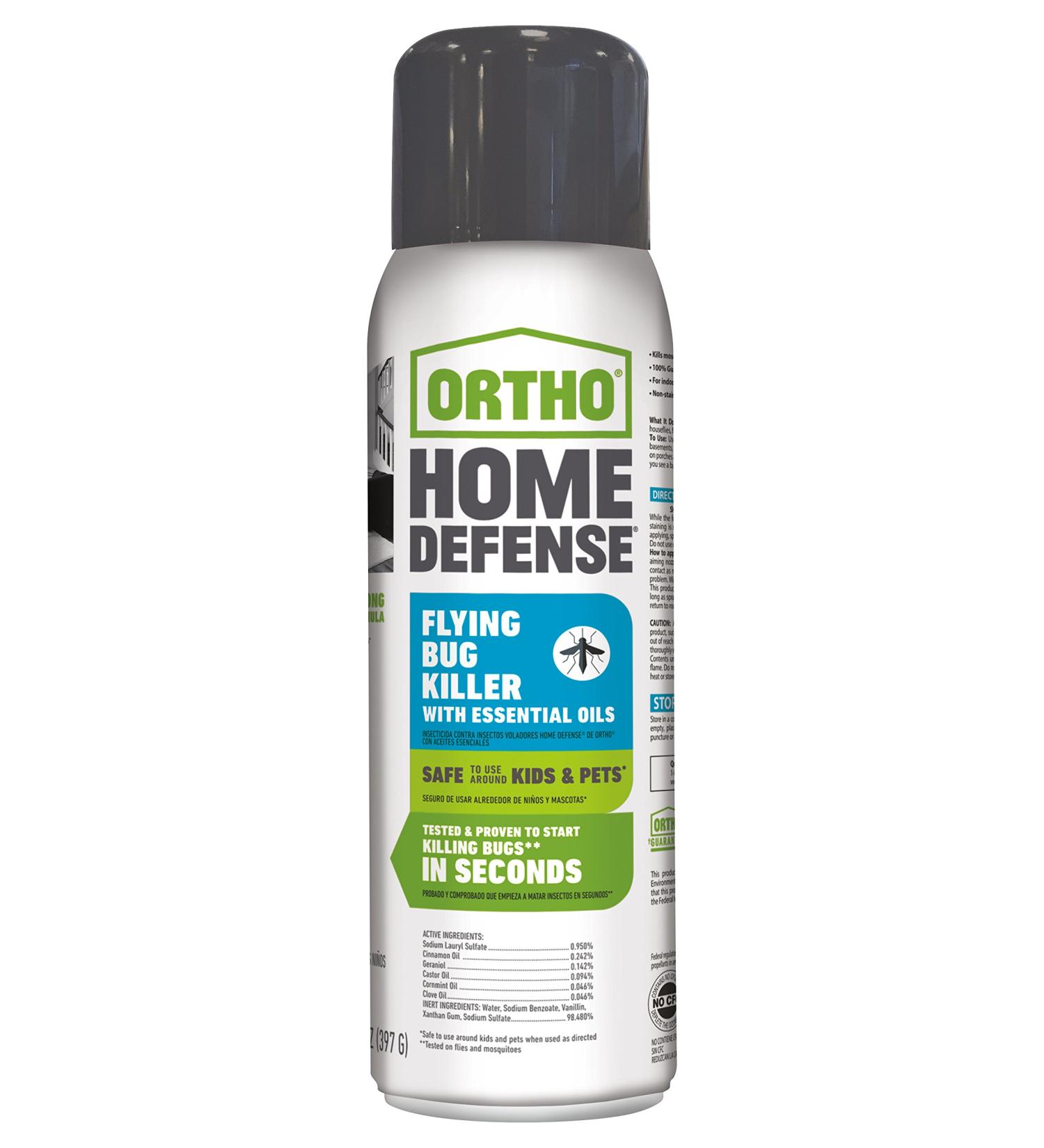 Ortho Home Defense Flying Bug Killer | Essential Oils | 14 oz - Buy Online on GoSupps.com