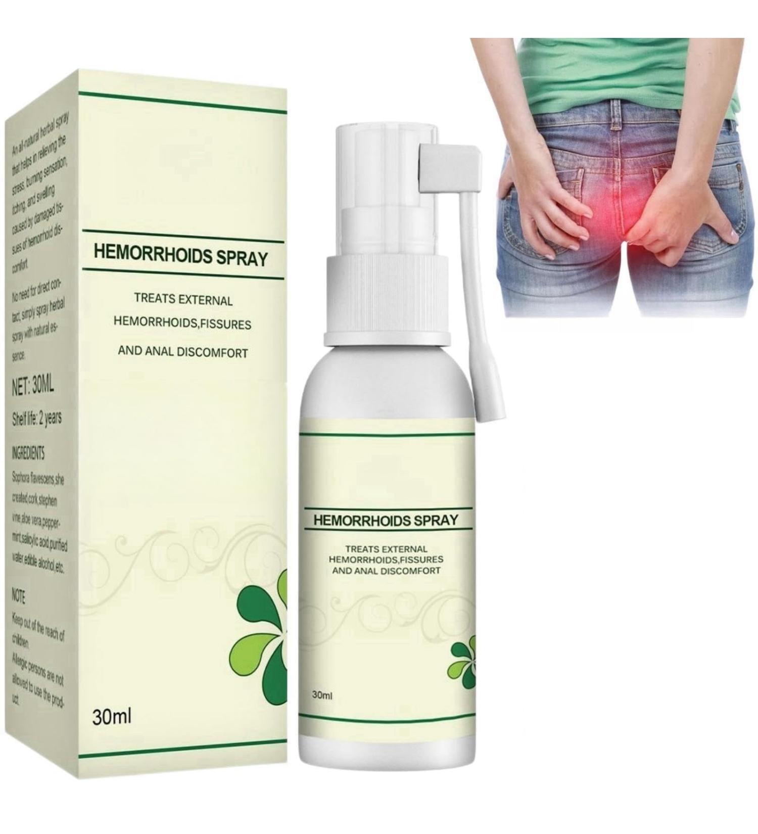Hemorrhoids Treatment Spray for Fast Relief - 30ml | Natural Hemorrhoid Relief for Anal Itching, Bleeding, and Discomfort - Buy Online on GoSupps.com