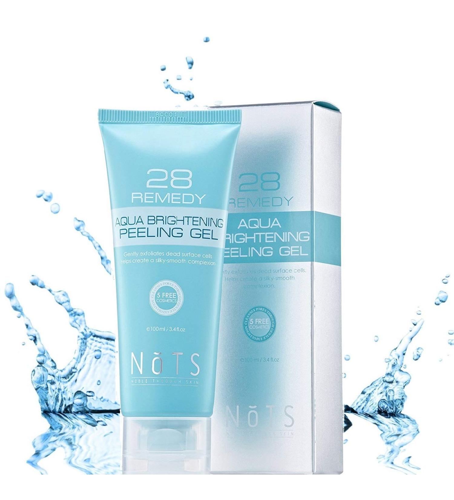 NOTS 28 Remedy Aqua Brightening Peeling Gel Papain & Collagen Facial for Sensitive Skin | Moisturizing & Rejuvenating Skincare - Buy Online on GoSupps.com