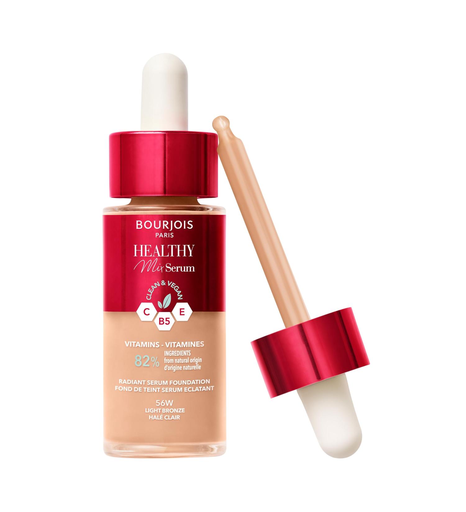  Bourjois Bourjois Healthy Mix Clean Serum Foundation - 56W - Light Bronze 30ml - Buy Online on GoSupps.com