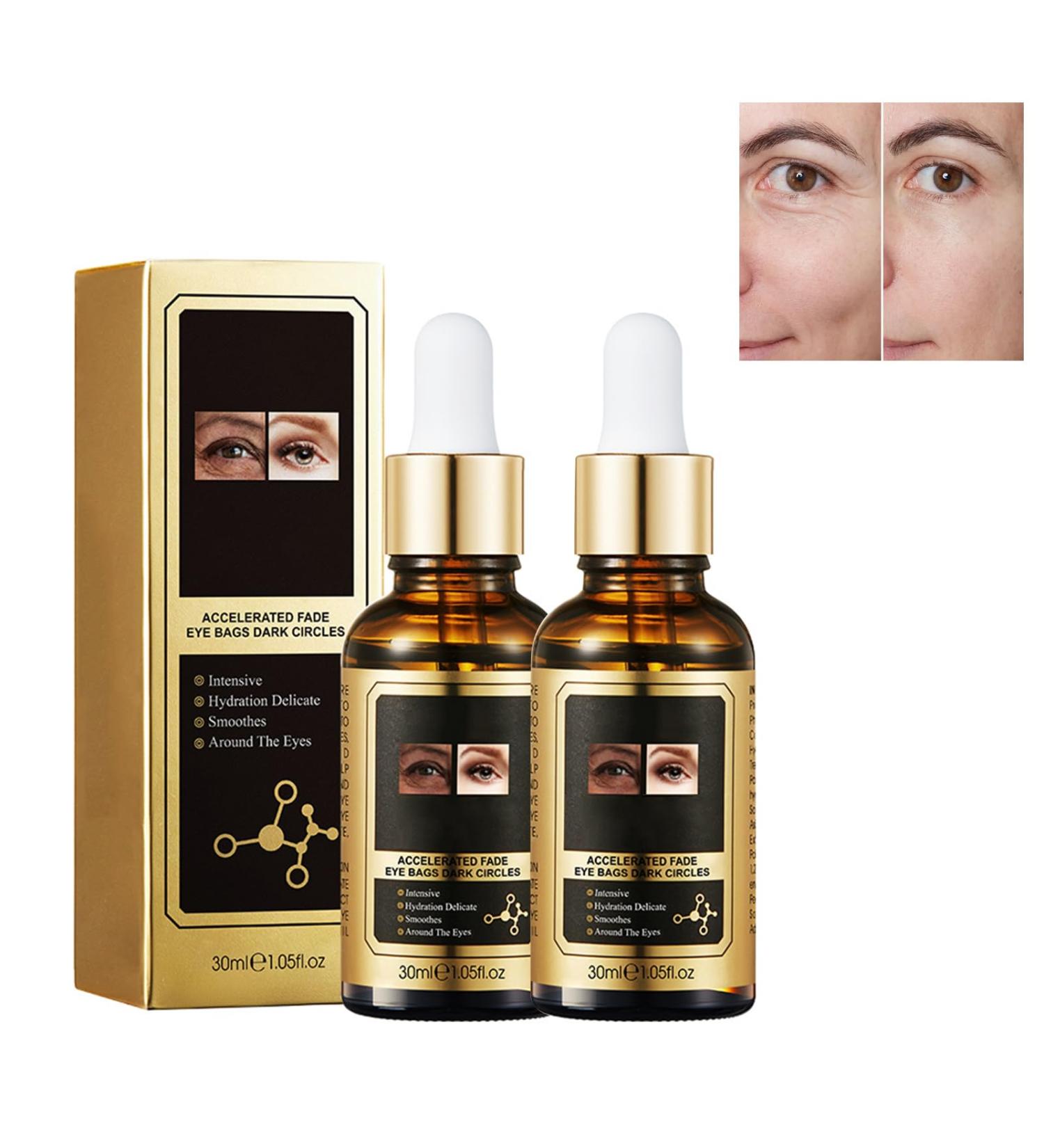 2 pieces eye serum retinol eye serum retinol antiwrinkle eye serum hydrates and moisturizes the skin around the eyes with moisture 2 pieces x 30 ml serum - Buy Online on GoSupps.com