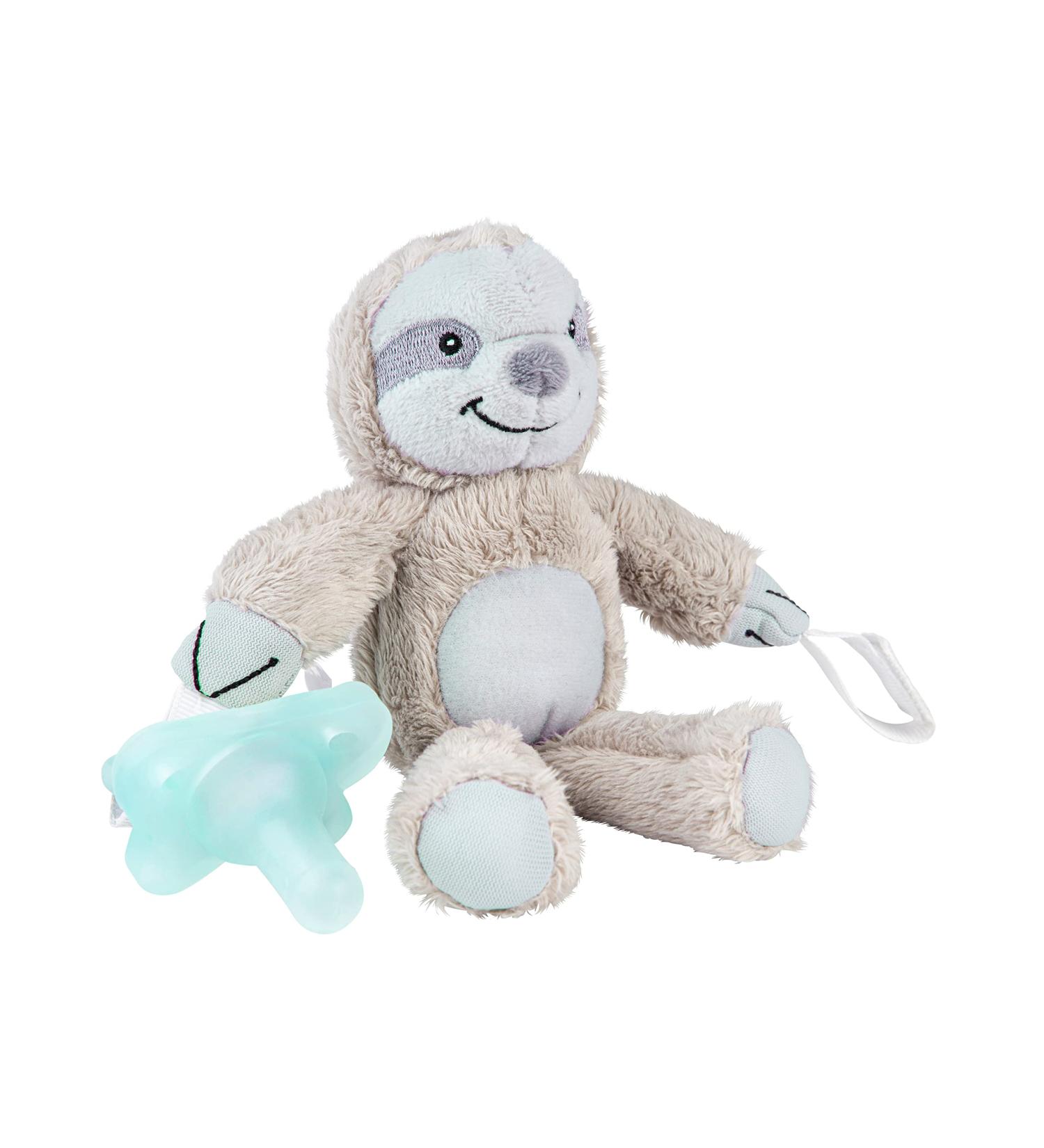 Dr. Brown's Baby Lovey Sloth Pacifier Holder & Teether Clip with HappyPaci - 100% Silicone, 0-12m - Buy Online on GoSupps.com