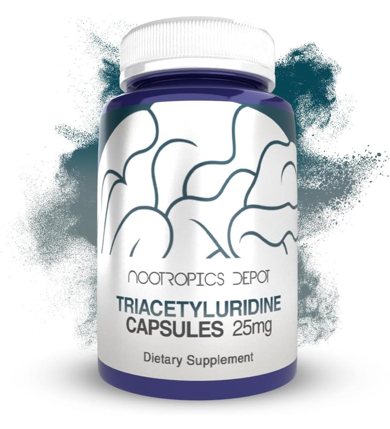 Nootropics Depot Triacetyluridine Tau 25 mg Promotes Well Improves Cognitive Health Promotes Healthy Stress Levels 60 Capsules - Buy Online on GoSupps.com