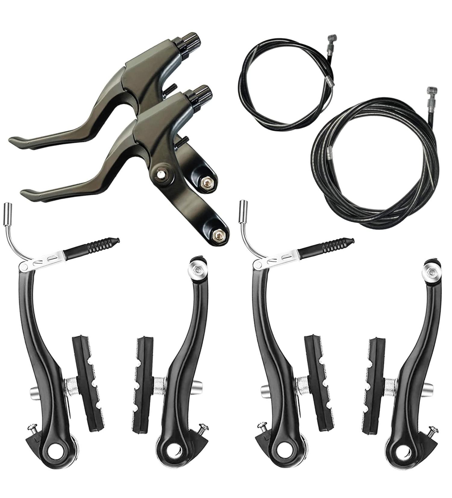Lomodo 6 Piece Bicycle Brake Accessories Set - Aluminium Alloy Brake Levers, Handle Bars, Brake Wires, V Brake Set for Mountain/Road/MTB Bike - Buy Online on GoSupps.com