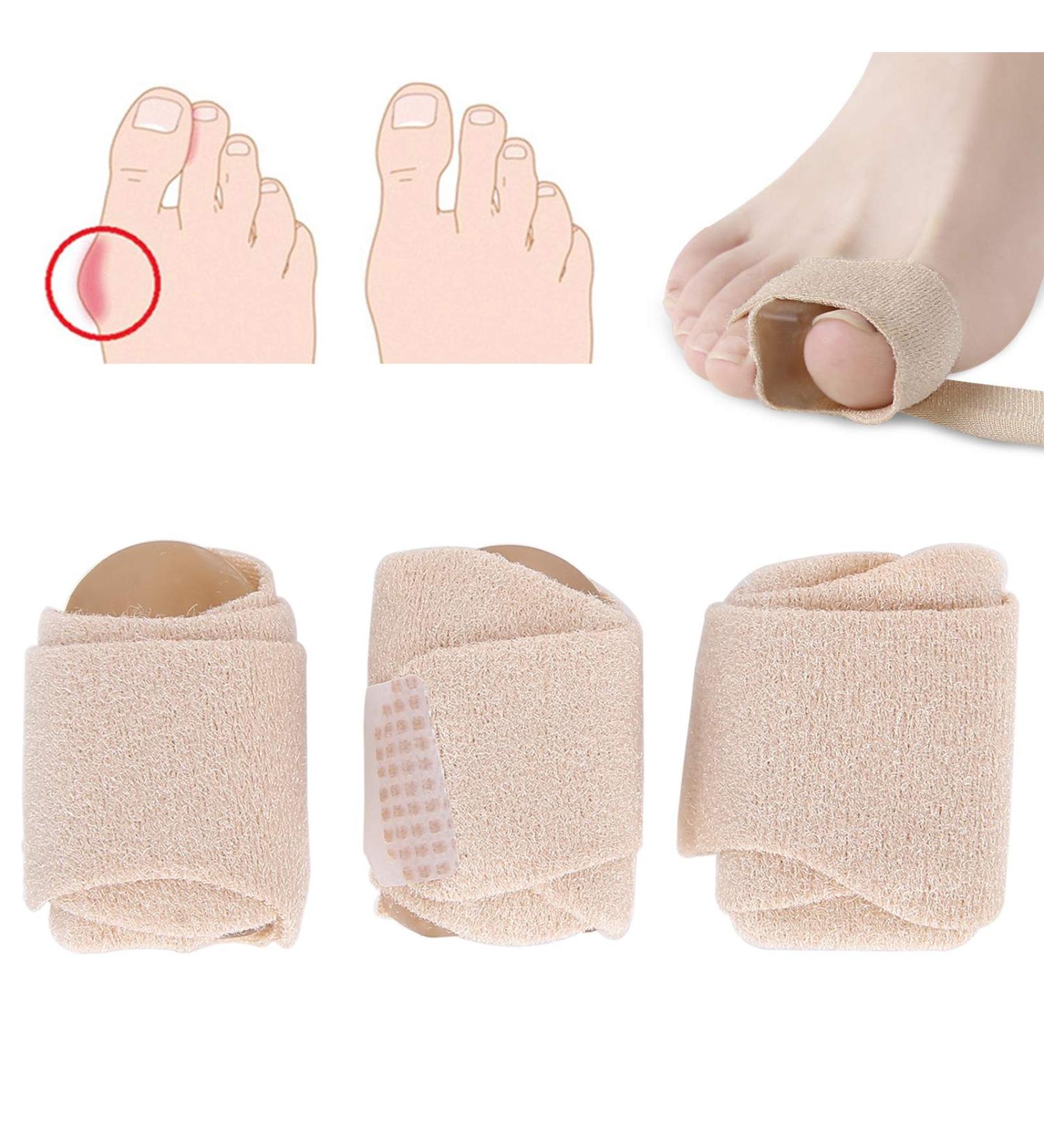 3pcs Toe Separator & Bunion Corrector Set | Gel Toe Spacers for Hallux Valgus | Adjustable Elastic Fabric Bandage - Buy Online on GoSupps.com