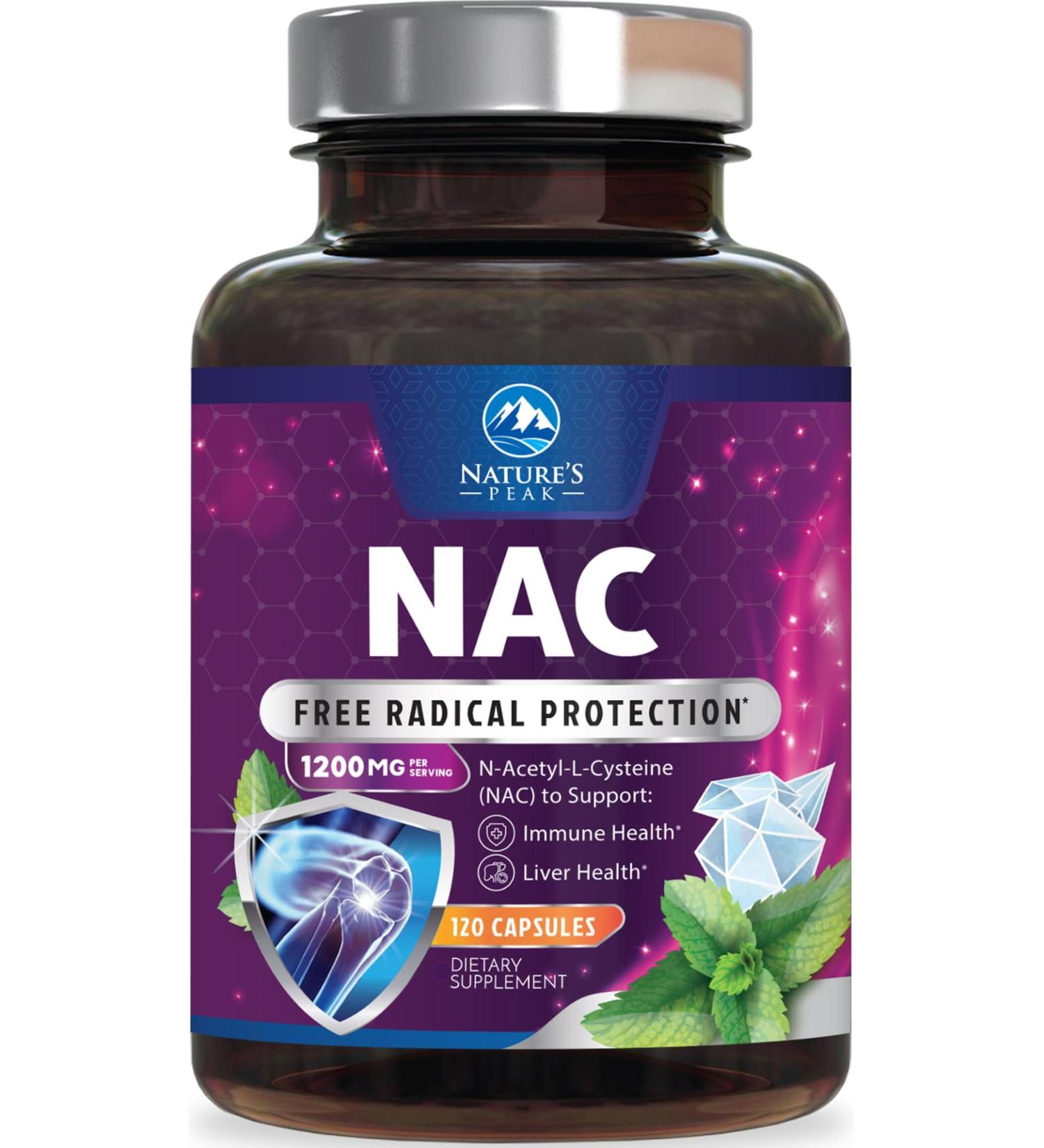 NAC Supplement 1200mg Optimal Absorption Immune Support with Powerful Antioxidants - Respiratory & Liver Health Support - Bottled in USA Vegan GMO & Gluten Free N-Acetyl-L-Cysteine - 120 Capsules 120 Count (Pack of 1) - Buy Online on GoSupps.com