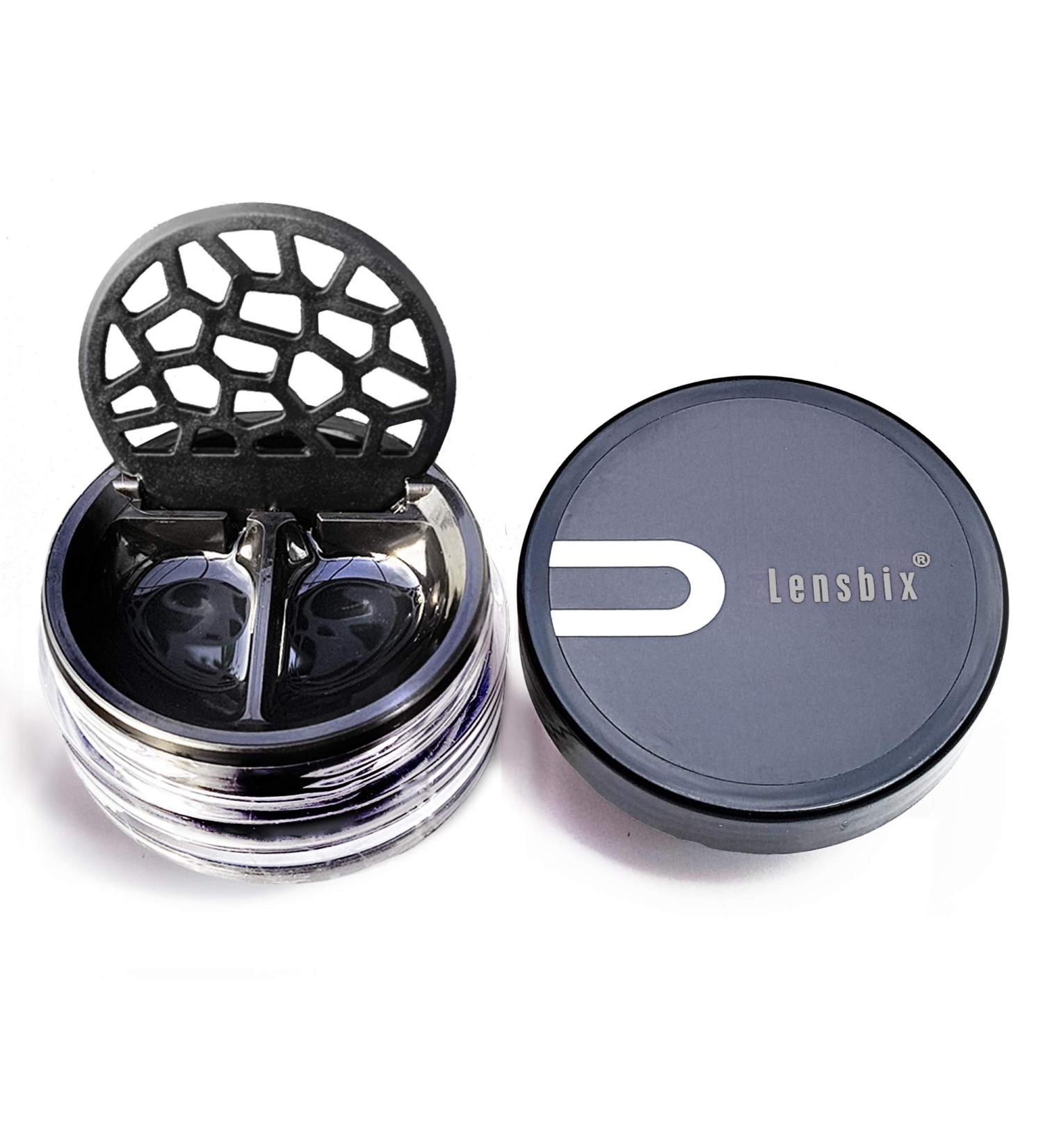 Buy Lensbix Purist Contact Lens Case - The Ideal Gift for Contact Lens Wearers | Innovative Black Design for Modern Lifestyles - Buy Online on GoSupps.com