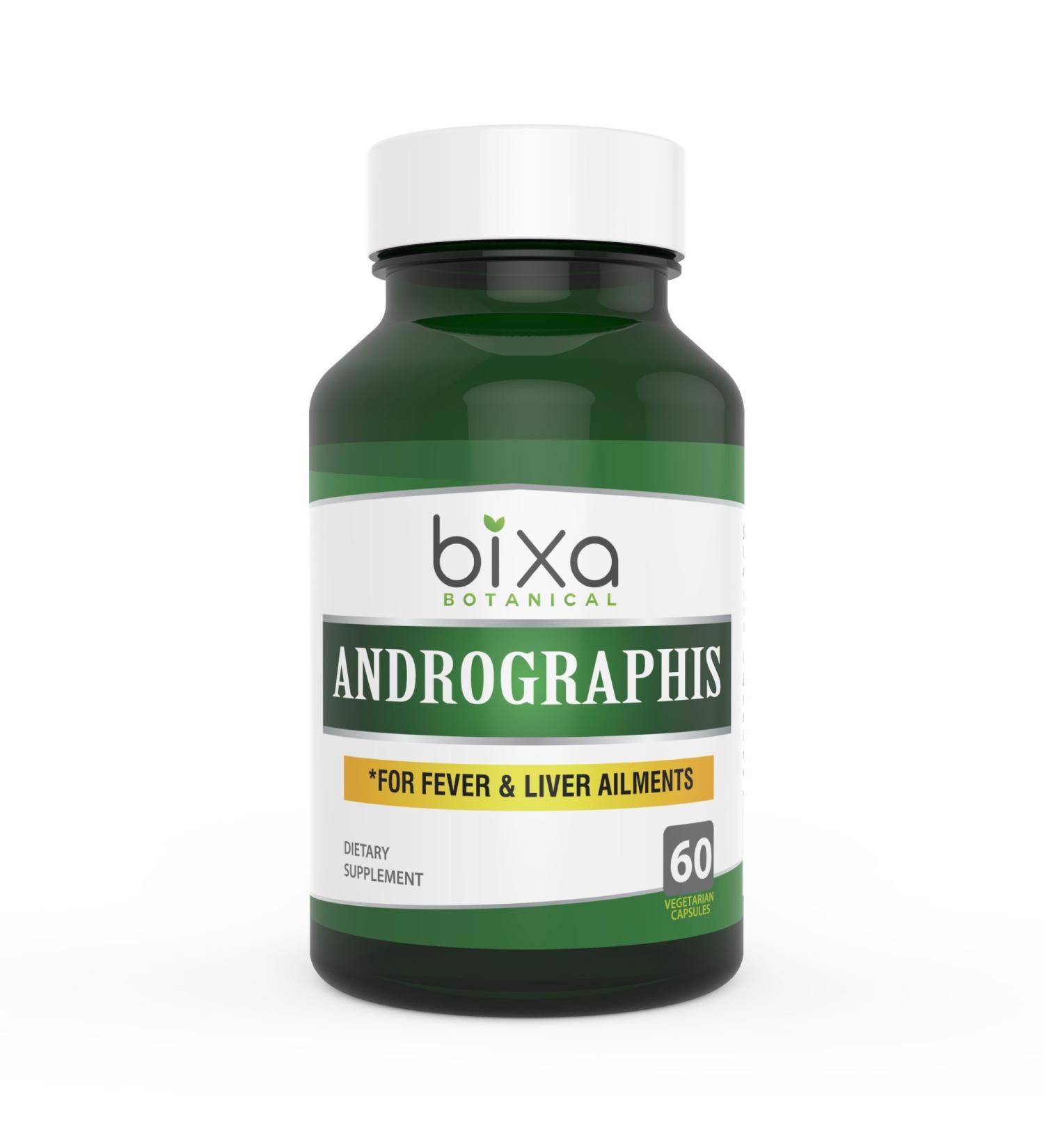 Bixa BOTANICAL Andrographis Extract 20% Andrographolide 60 Veg Capsules - Natural Liver Tonic & Immunity Support Supplement - Buy Online on GoSupps.com