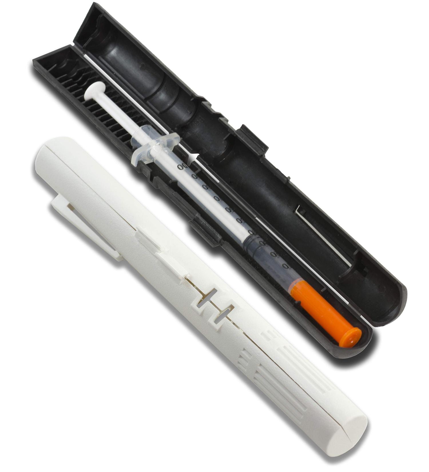 GMS Portable Syringe Case Bundle - Travel Insulin Carrying Cases for Pre-Filled Syringes - Secure Medication Storage (White & Black Cases) - Buy Online on GoSupps.com