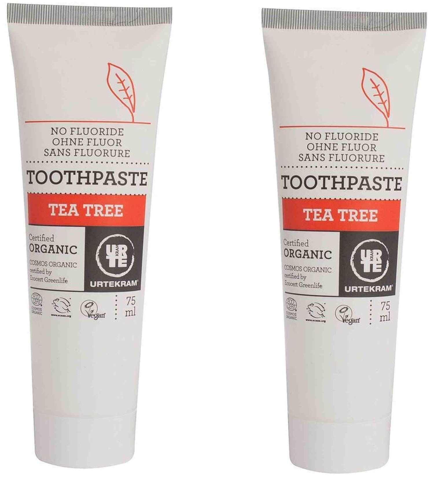 Urtekram tea tree toothpaste 75ml x 2