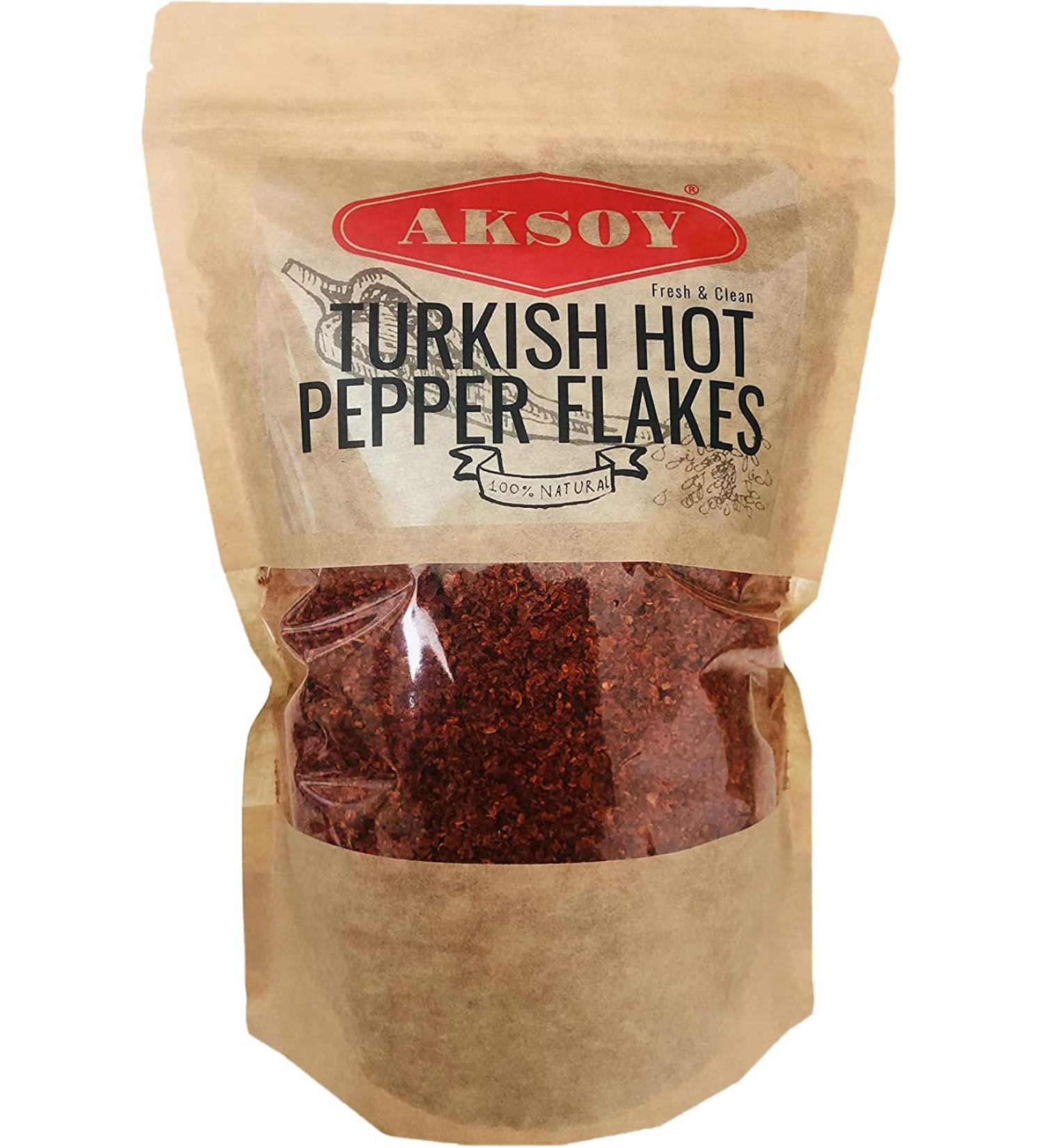 Aksoy Premium Grade Red Hot Chilli Pepper Flakes 1KG Turkish Silk Pepper Pul Biber Maras Chili Halaby Pepper Syrian Pepper No Preservatives and Natural 1 KG - Buy Online on GoSupps.com