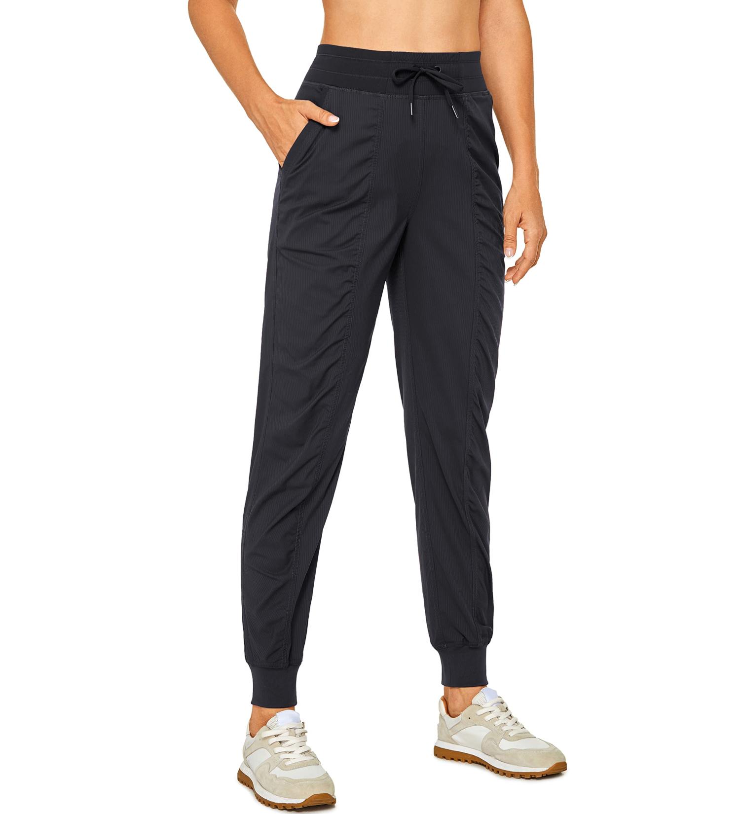 CRZ YOGA High Waisted Lightweight Workout Joggers for Women with Pockets - 28.5'' Black - Buy Online on GoSupps.com