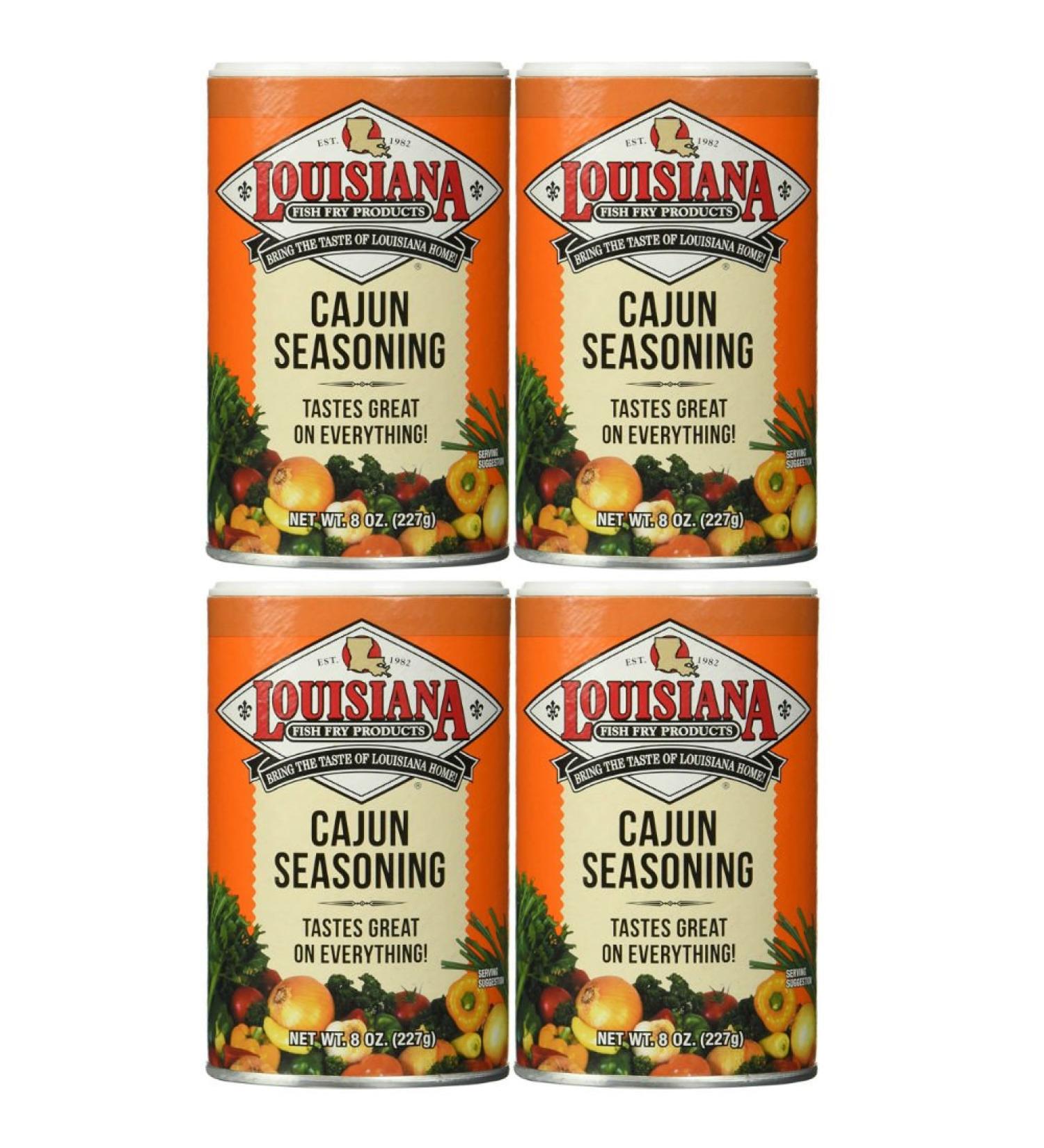 Louisiana Cajun Seasoning 8 oz (Pack of 4) - Authentic Blend for Bold Flavors - Buy Online on GoSupps.com