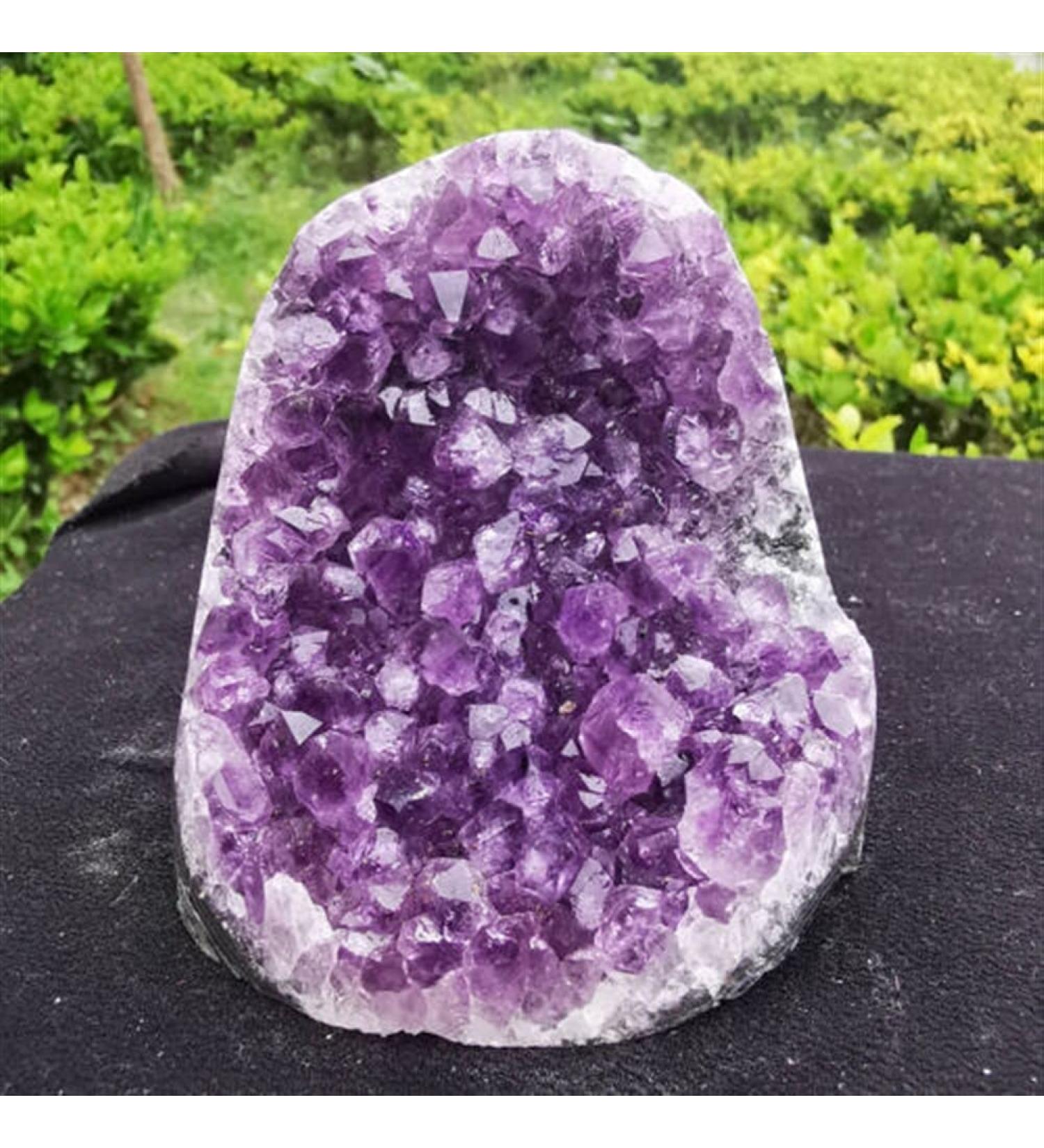Natural crystal rough 350g-400g Natural Amethyst Quartz geode Crystal Cluster Specimen (Size : 2PCS) 1 count (Pack of 1) - Buy Online on GoSupps.com
