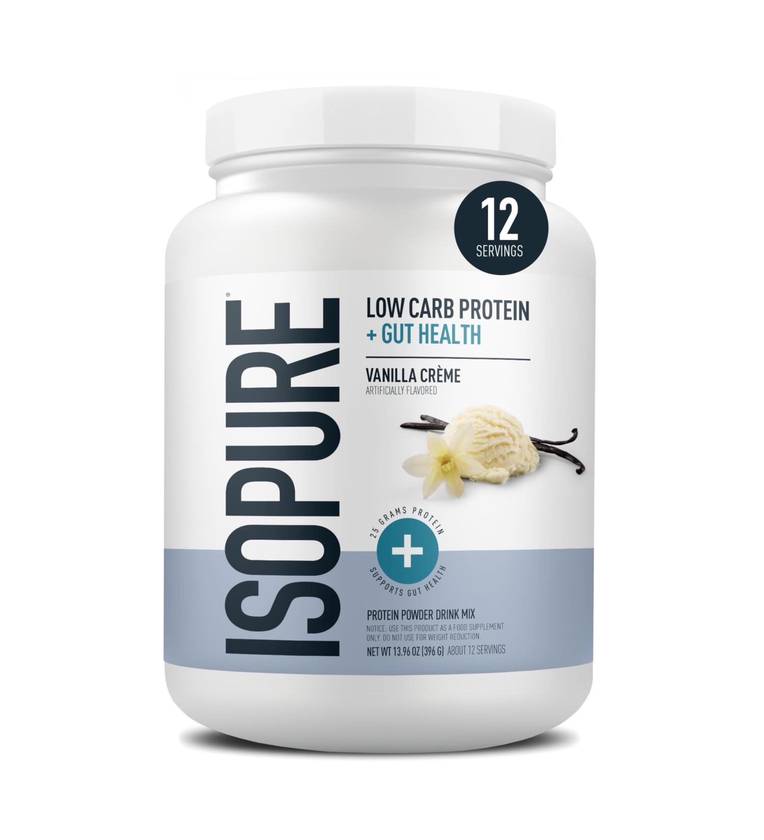 Isopure Protein + Gut Health & Immune Support Powder Vanilla Cr me 25g Whey Protein with Prebiotics & Vitamins 12 Servings (Pack of 1) Vanilla Cr me 12 Servings (Pack of 1) - Buy Online on GoSupps.com
