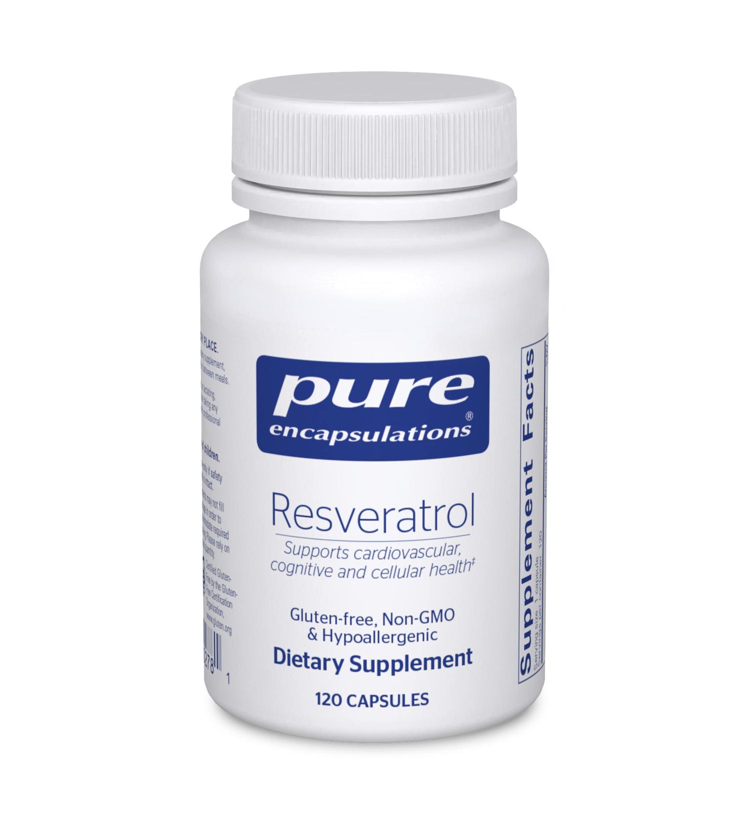 Pure Encapsulations Resveratrol Capsules | Cardiovascular, Cognitive, and Cellular Health Support | 120 Count - Buy Online on GoSupps.com