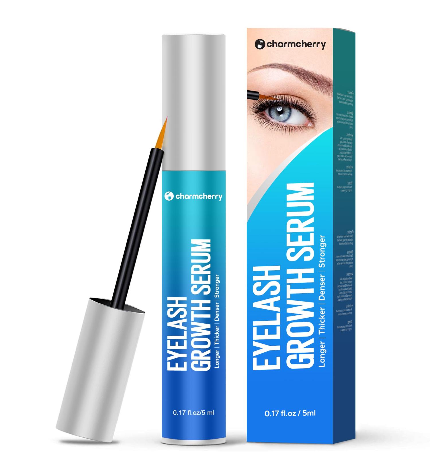 Eyelash Growth Serum - Fuller & Longer Lashes | Premium Lash Serum for Eyelash Extensions & Brows (0.17 oz - Buy Online on GoSupps.com